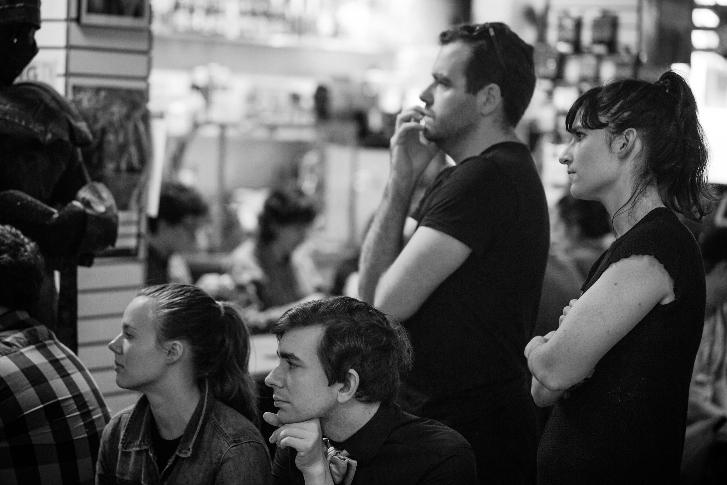  Playwright Liba Vaynberg (right). Photo by Katherine Oostman. 