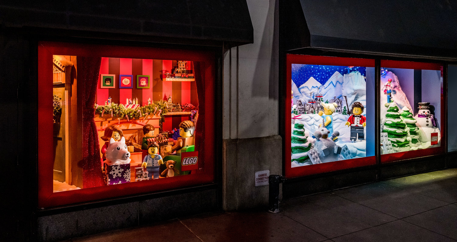 lego christmas window