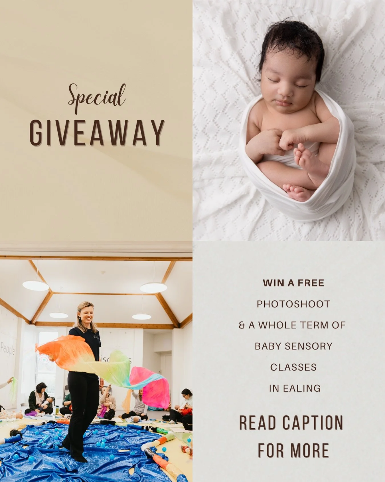✨ GIVEAWAY TIME ✨

I&rsquo;ve teamed up with Baby Sensory Ealing to bring you something really special 🤍

One lucky winner will receive:🎶 A FULL term of classes with Baby Sensory Ealing📸 A photoshoot with me, choose from maternity, newborn, baby, 