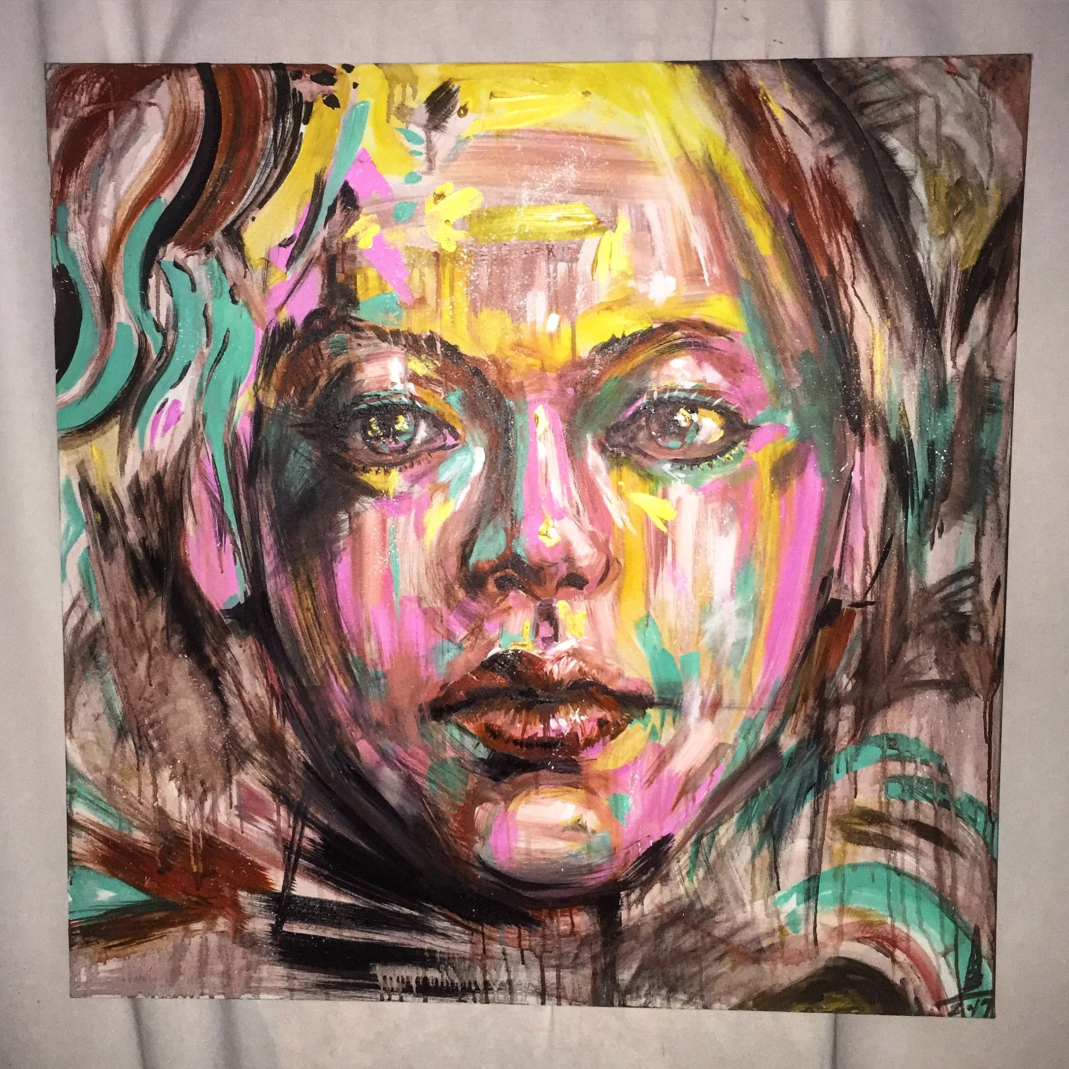  Acrylic painting on 50X50 inch canvas 