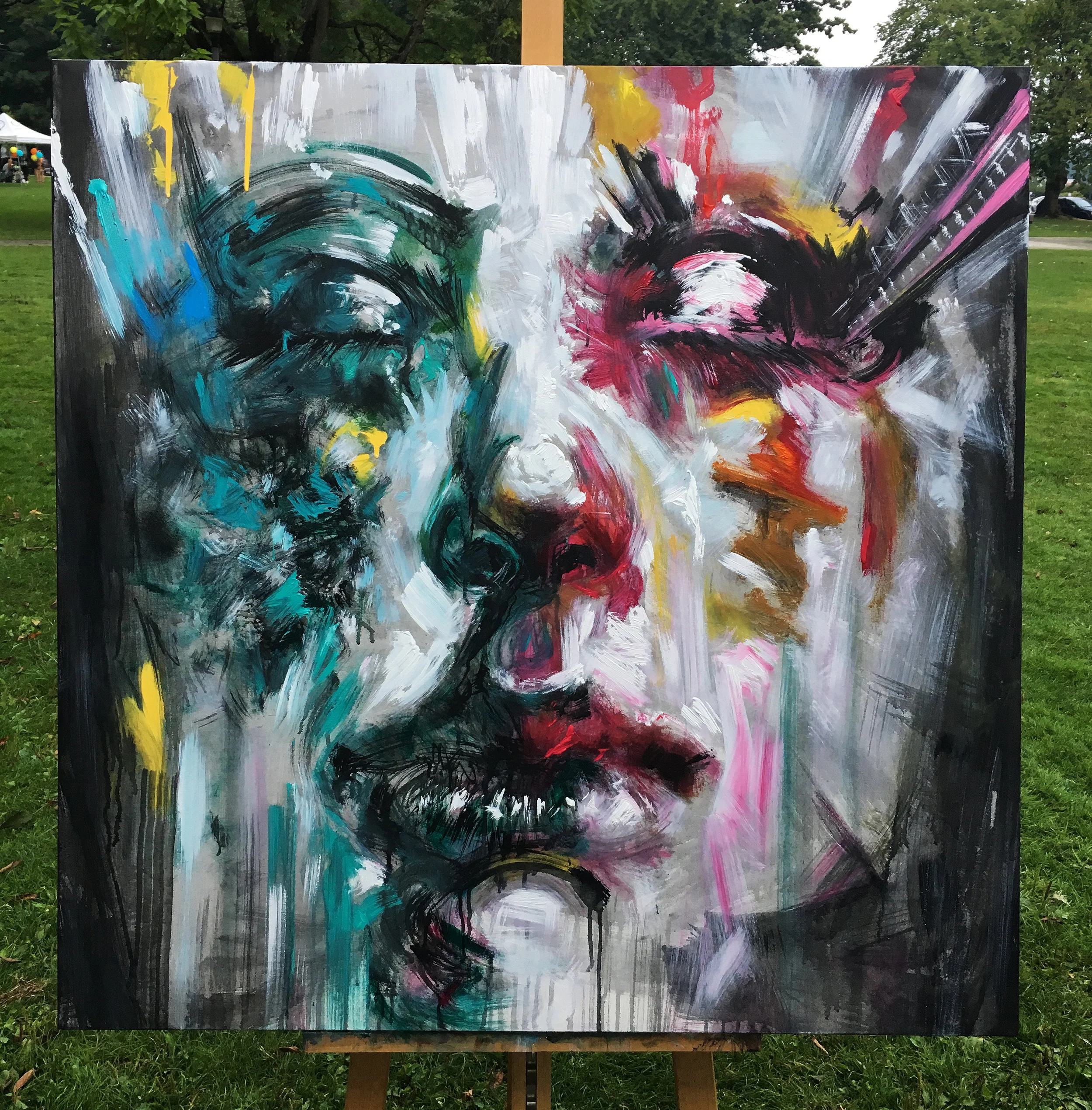  Acrylic paint on 40 x 40 inch canvas   