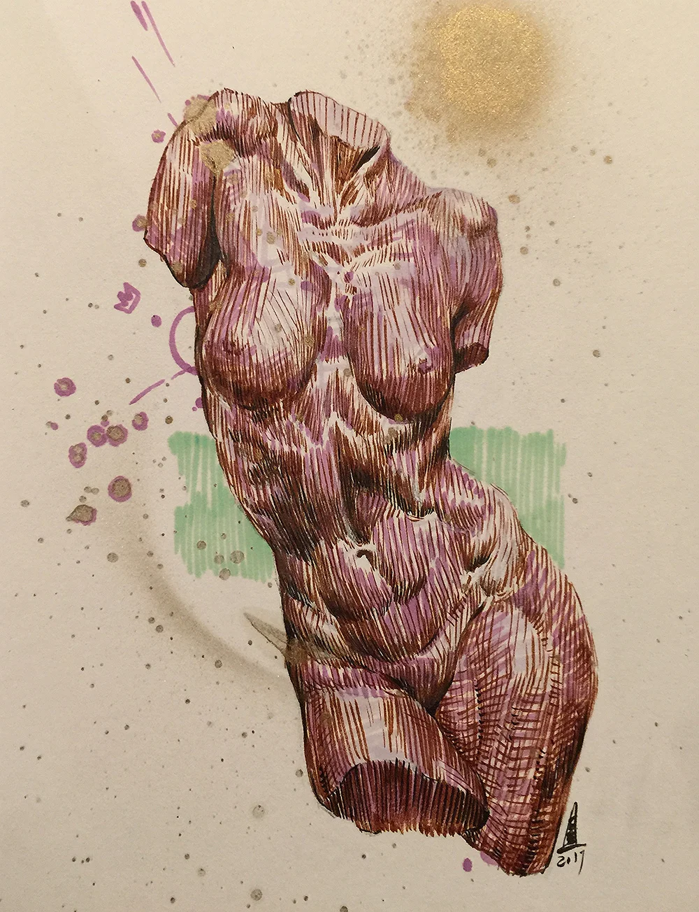 comic marker on paper
