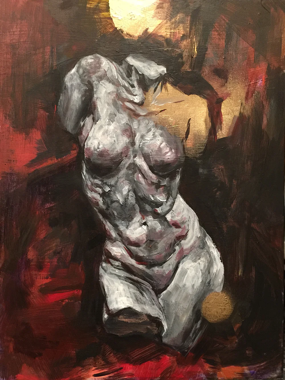  acrylic on 12 x 16 inch canvas board 