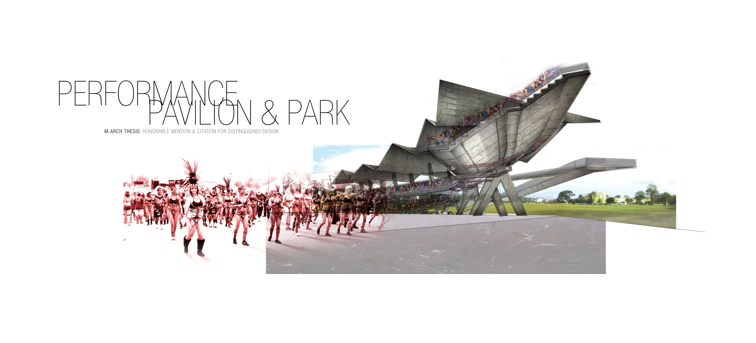 Performance Pavilion & Park, Queen's Park Savannah, Port of Spain, Trinidad and Tobago - Unbuilt