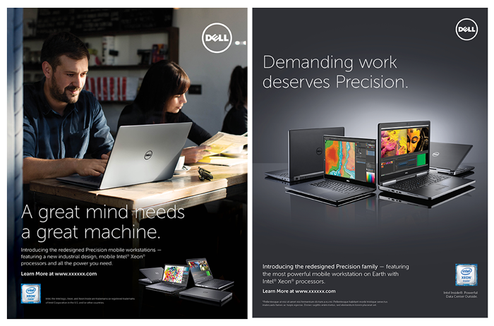 Print ads. Program: InDesign