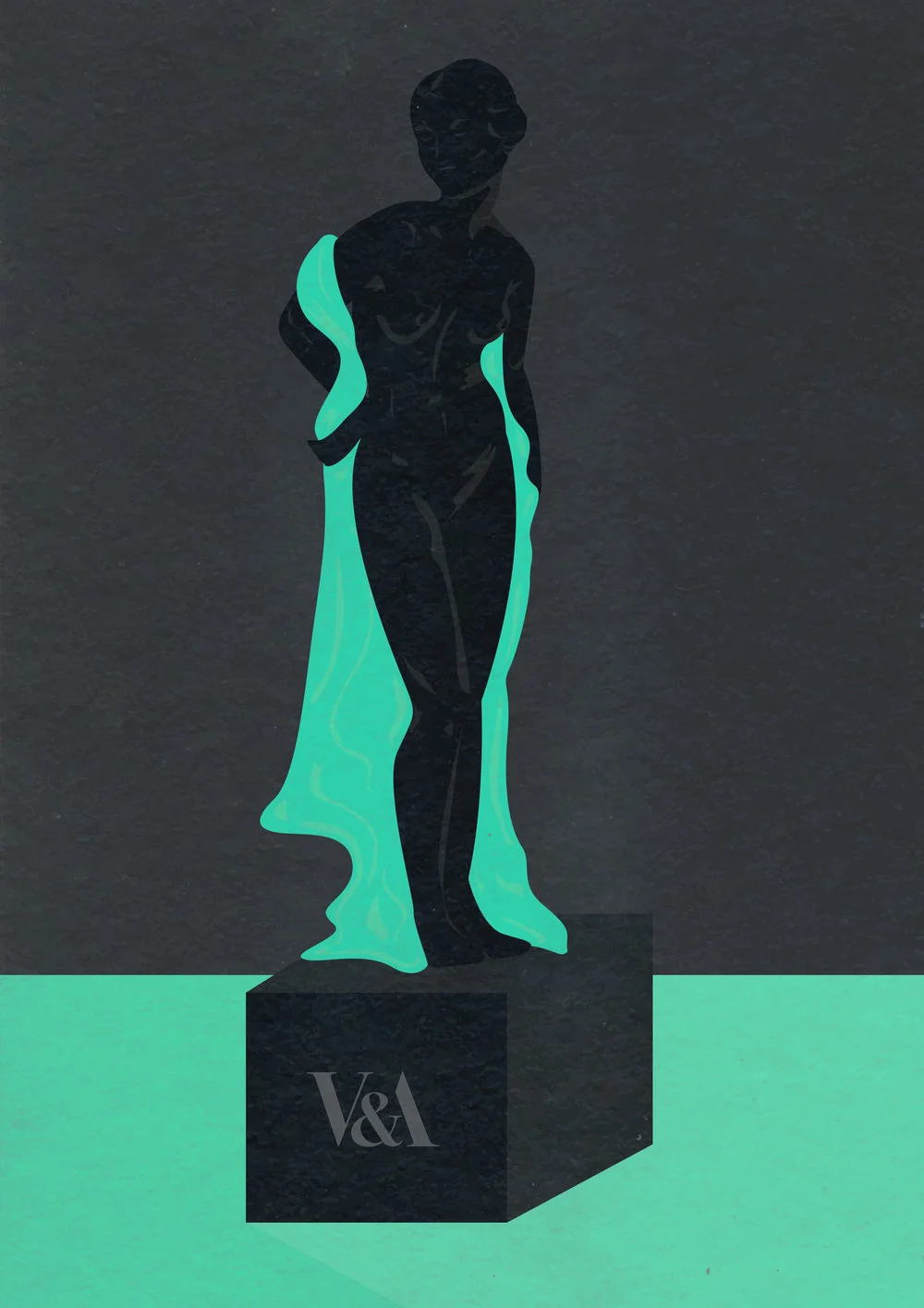 Statue at VAM museum, London Digital illustration, March 2016