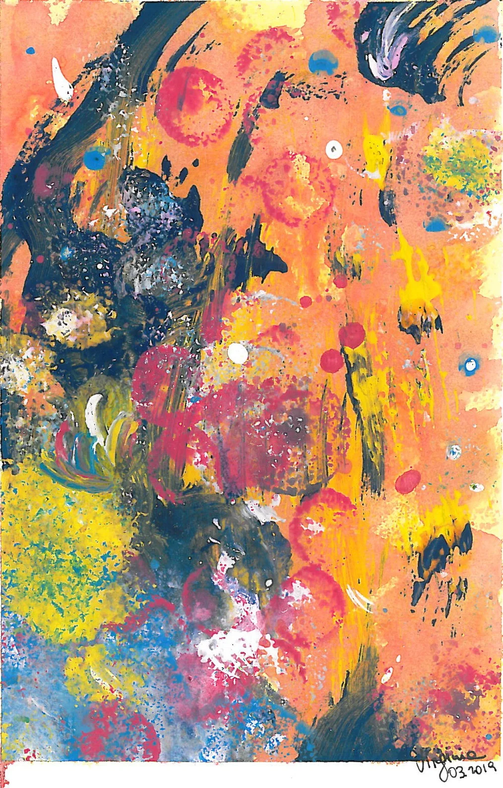 Allegria (Cheerfulness) Acrylic painting, March 2019