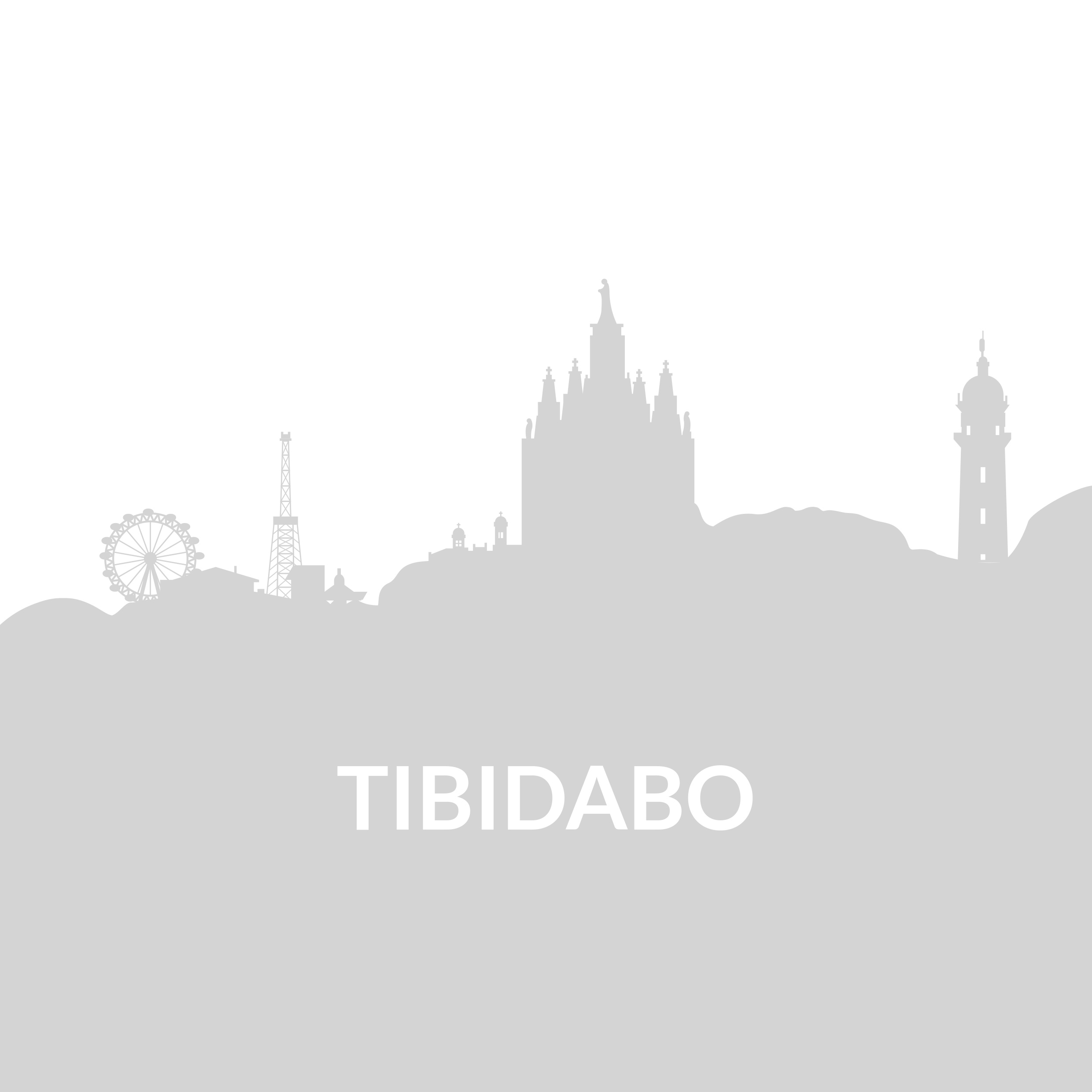 Tibidabo silhouette Digital illustration, August 2018