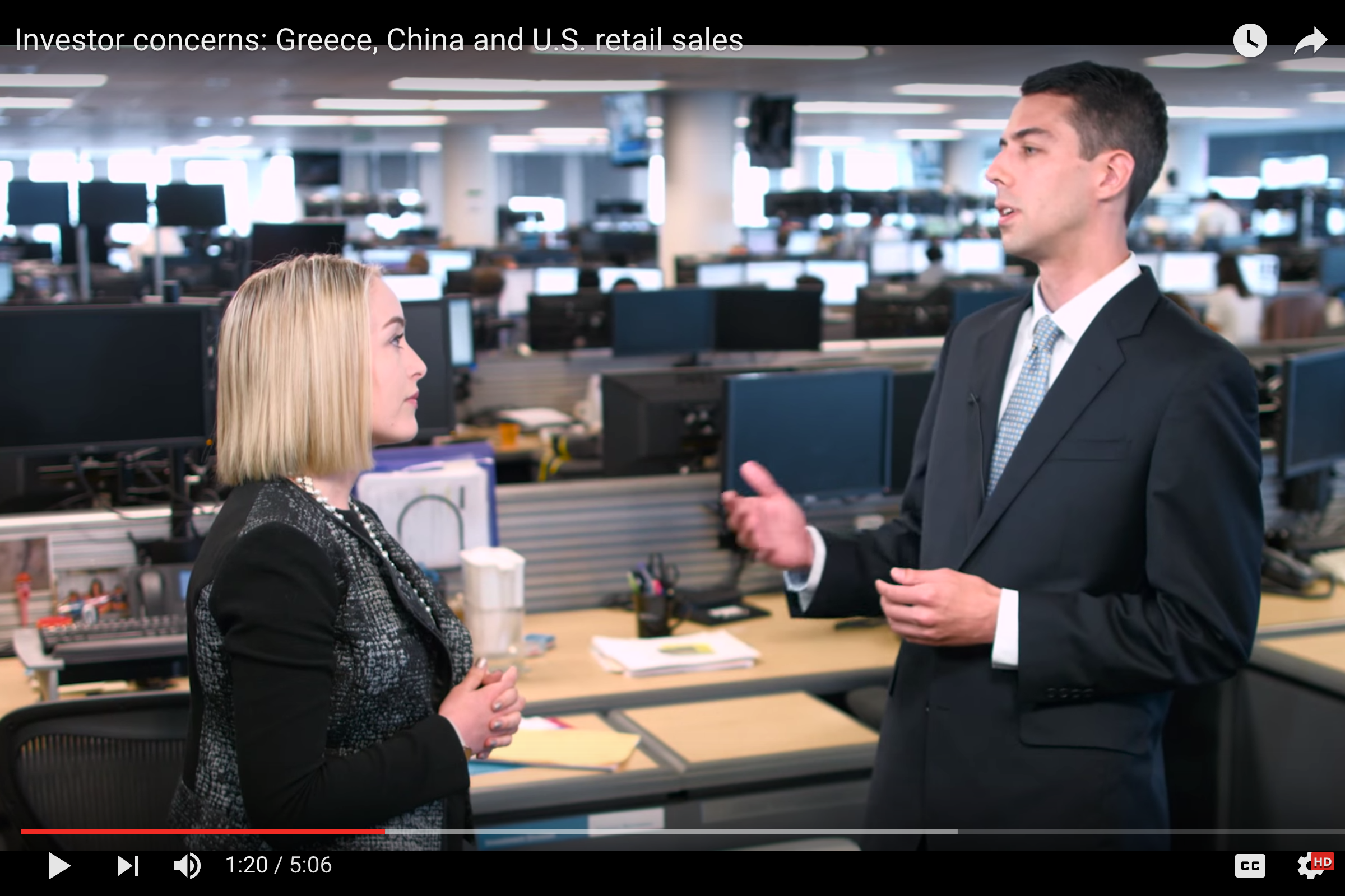 Investor concerns: Greece, China and U.S. retail sales