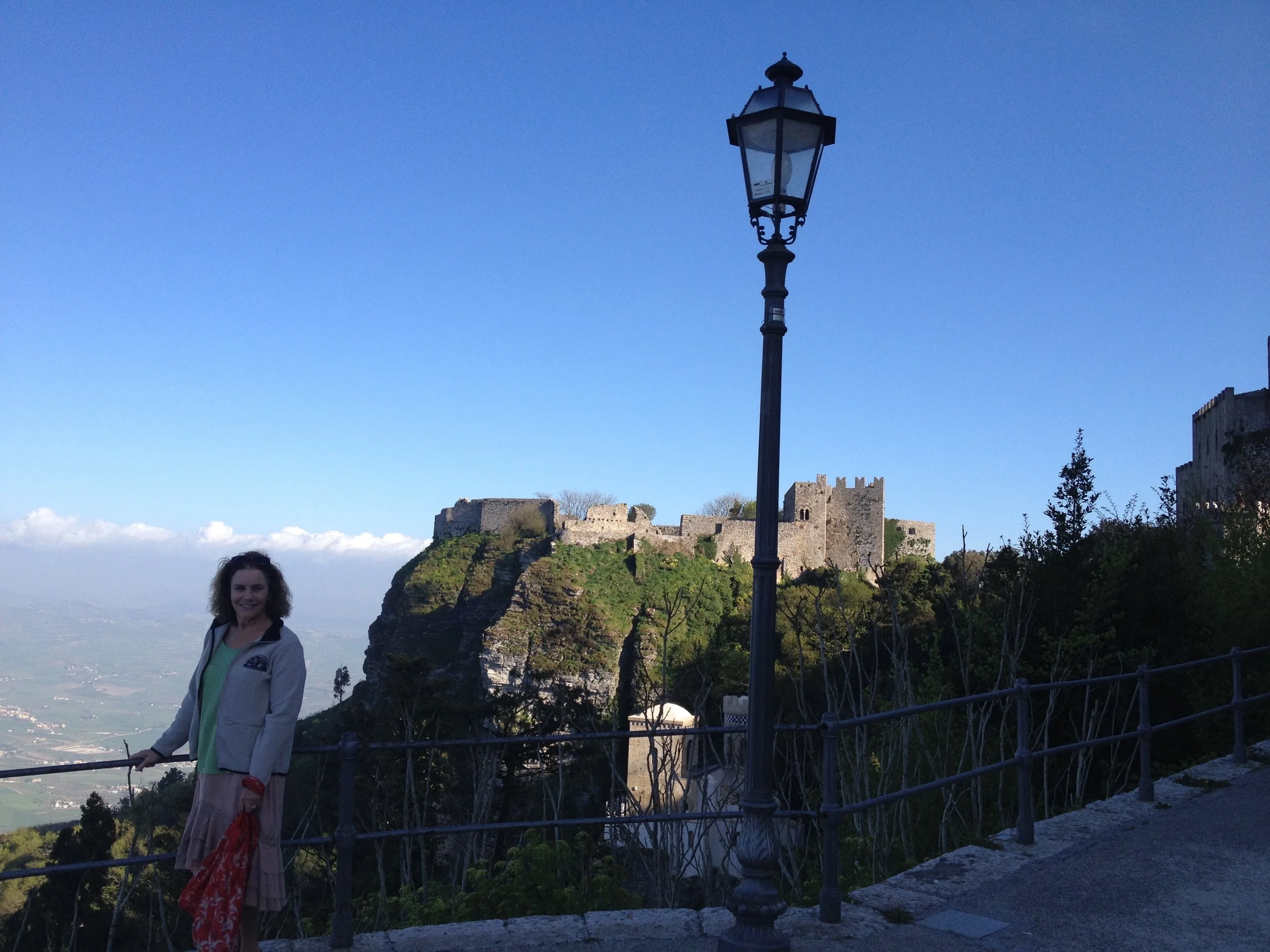 High up in the clouds in Erice with views as if you were piloting a plane.