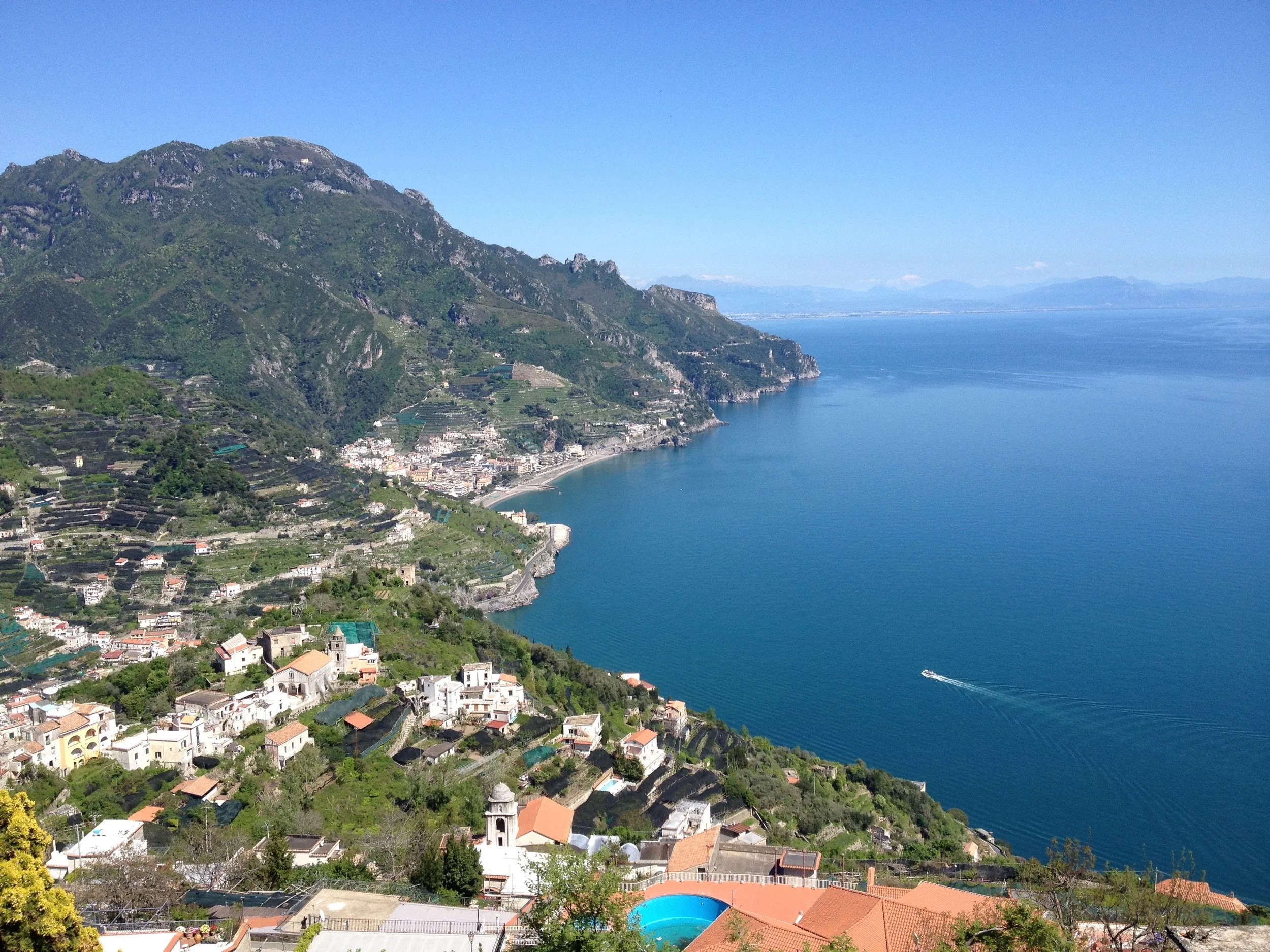 The view from Ravello high up above the Amalfi coast