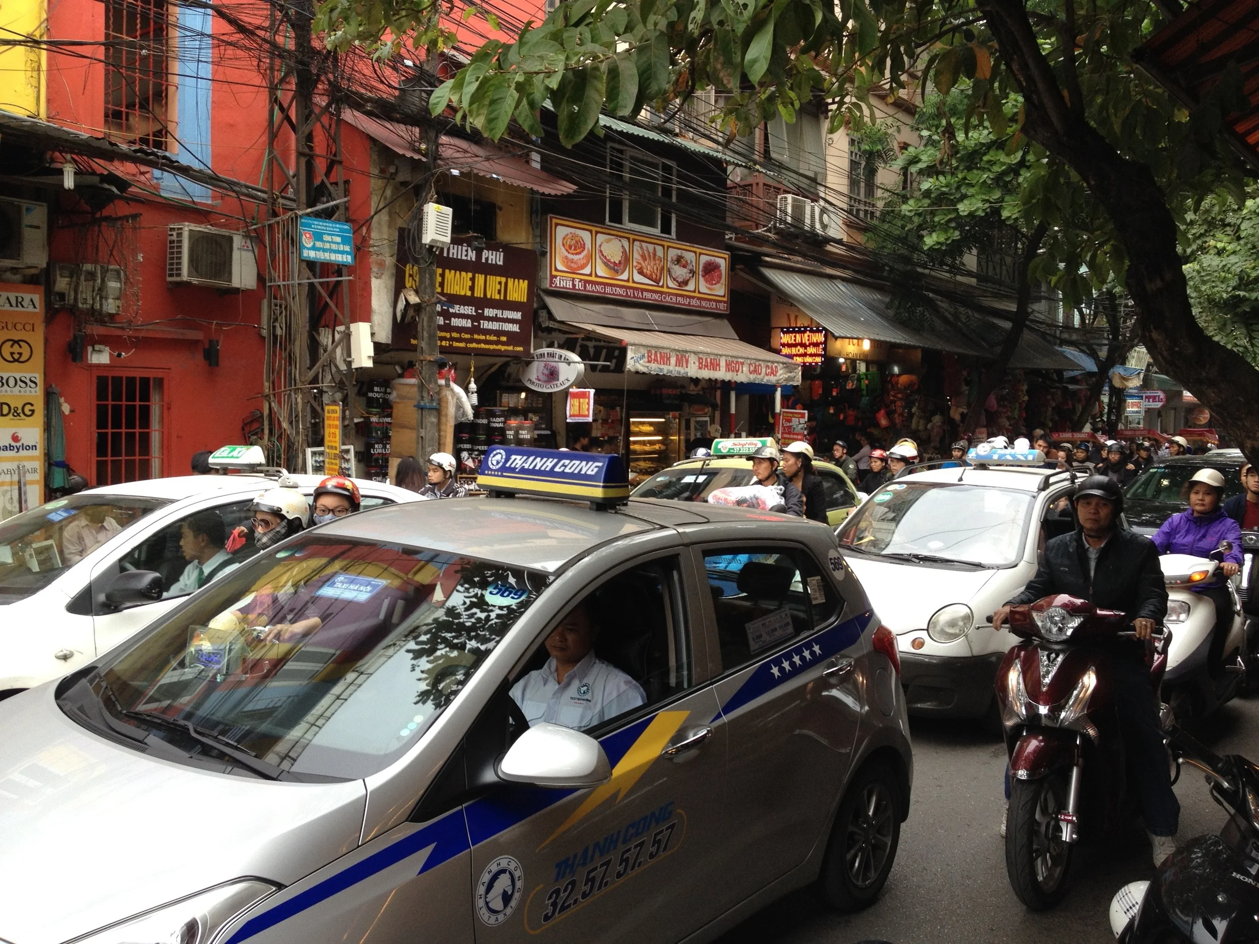Hanoi. There are over 3million scooters in this city and, at any given time, it seems like they are all on the street you are trying to cross.