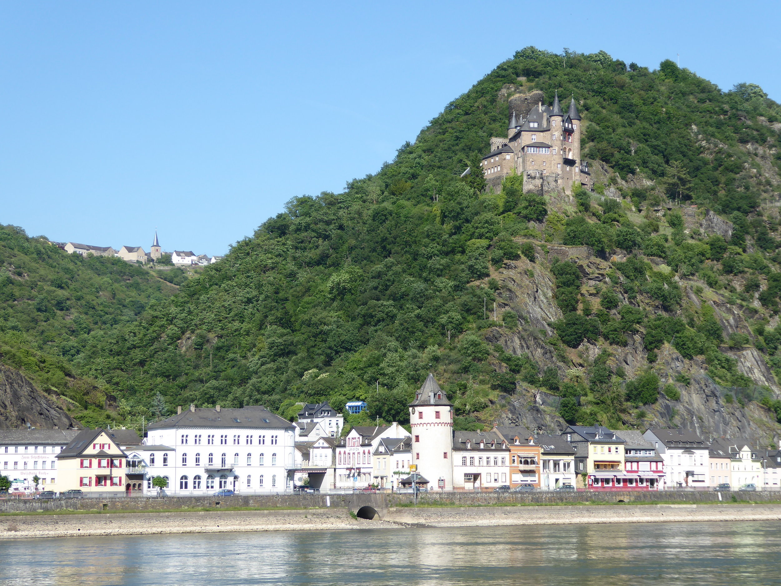 Floating down the Rhine, we spend the day passing picturesque castles and towns.