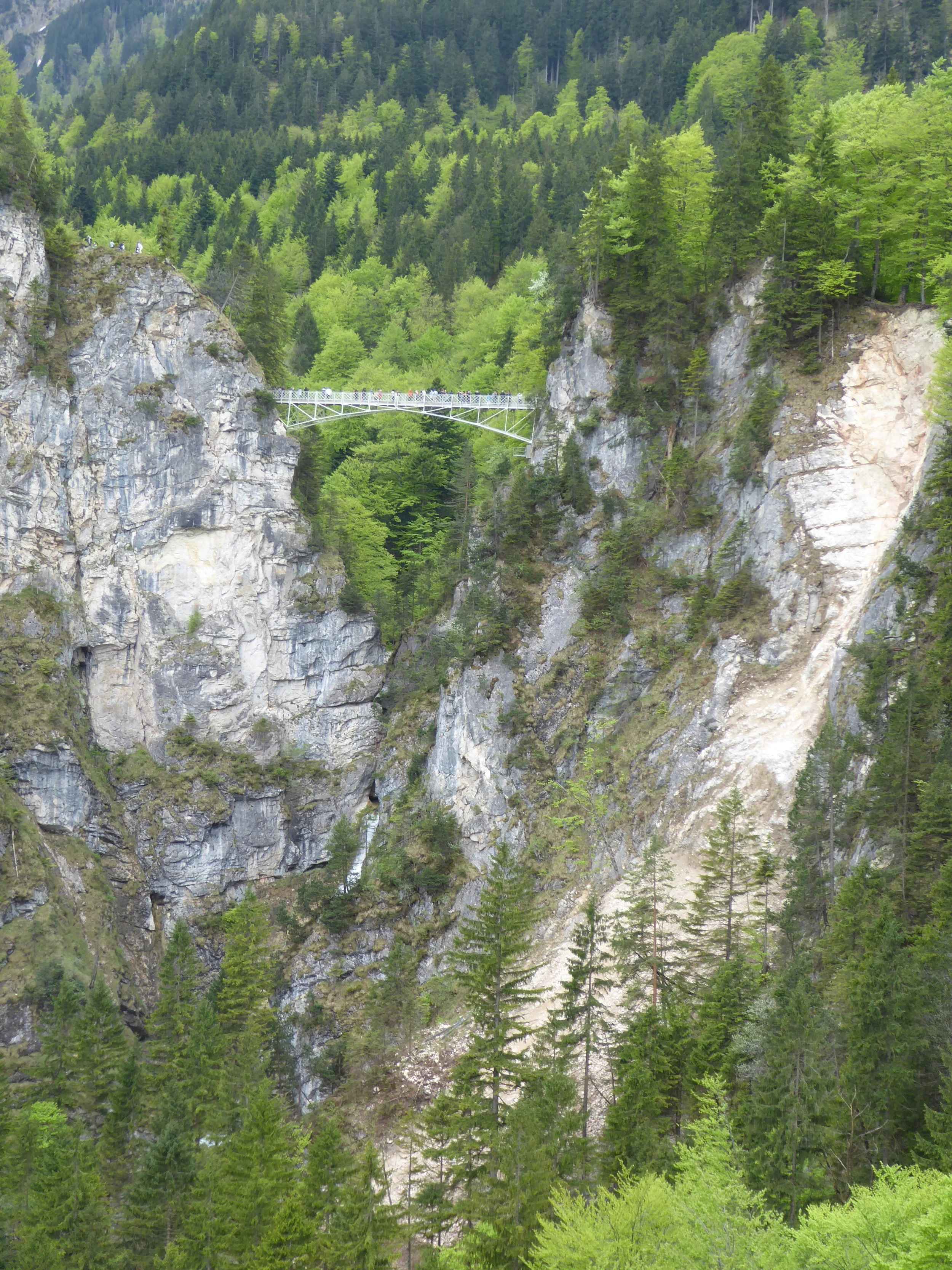 Mary's Bridge in Bavaria. Sorry we didn't get to walk over it, but once people get on to it, they don't want to move, thus making the wait very very long.