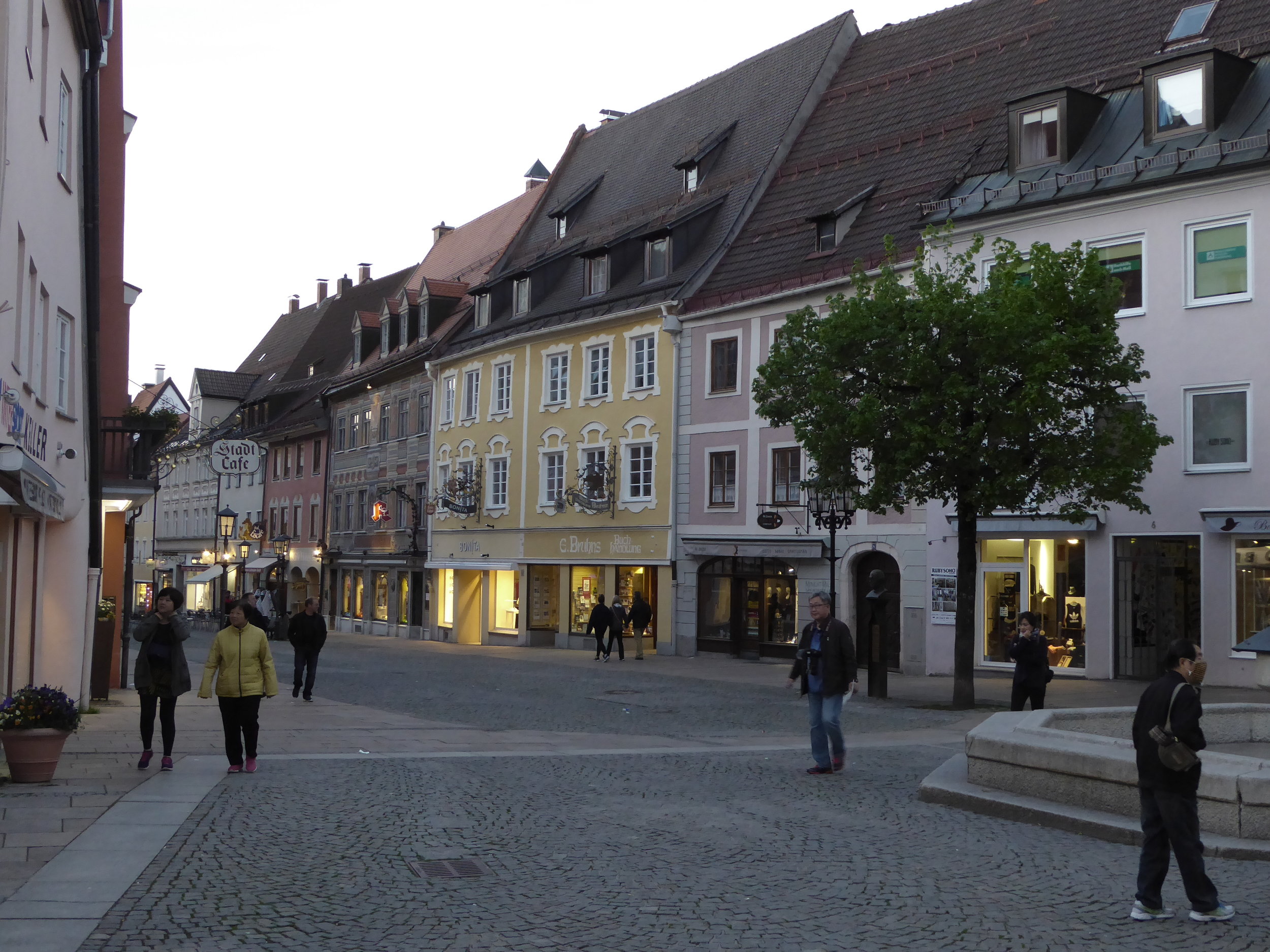 Füssen at dusk. A much quieter town after the big cites we have been visiting.