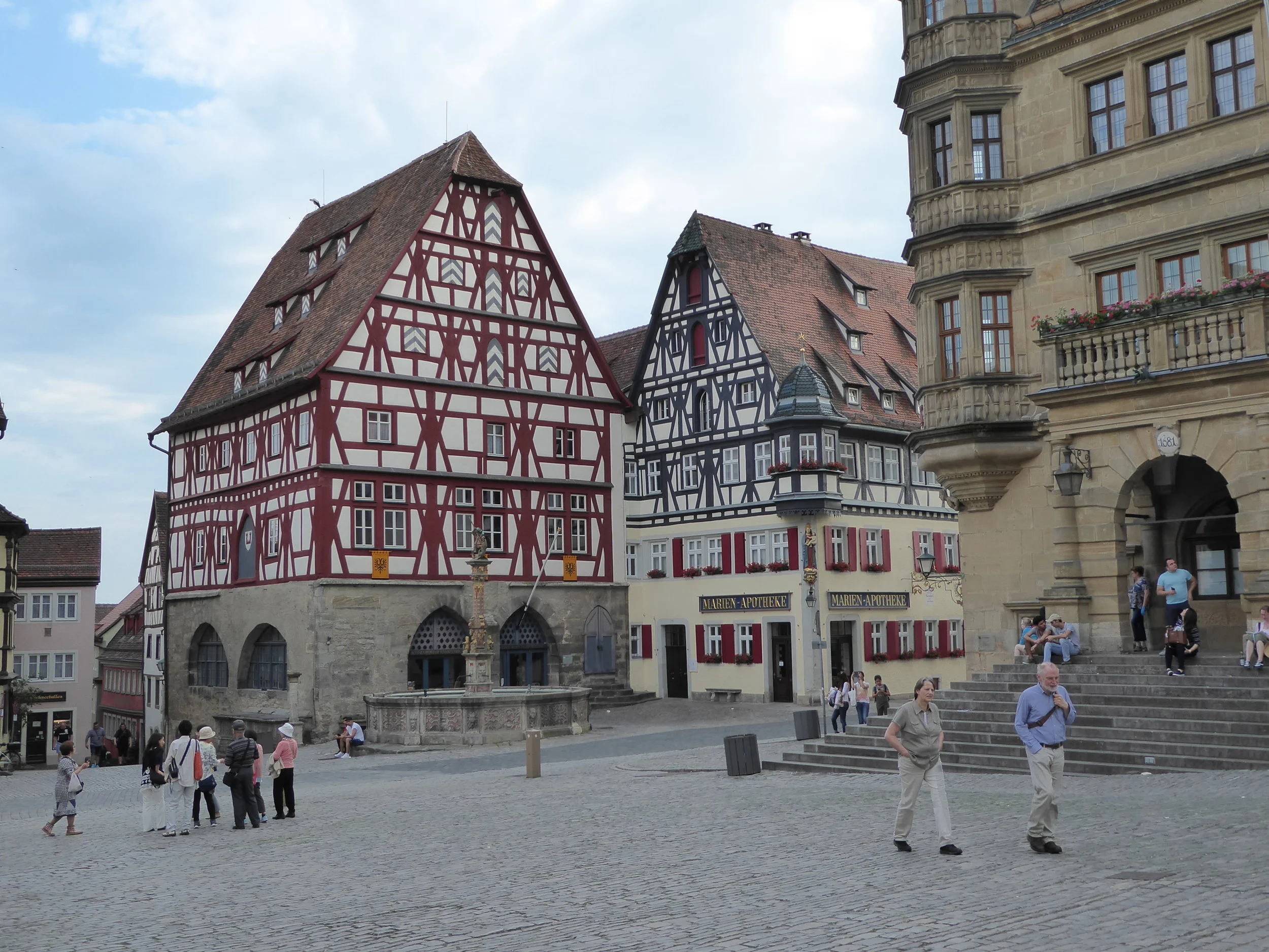 Two photos of Rothenburg. Chock full of day trippers, this is purported to be the best preserved medieval city in Europe.