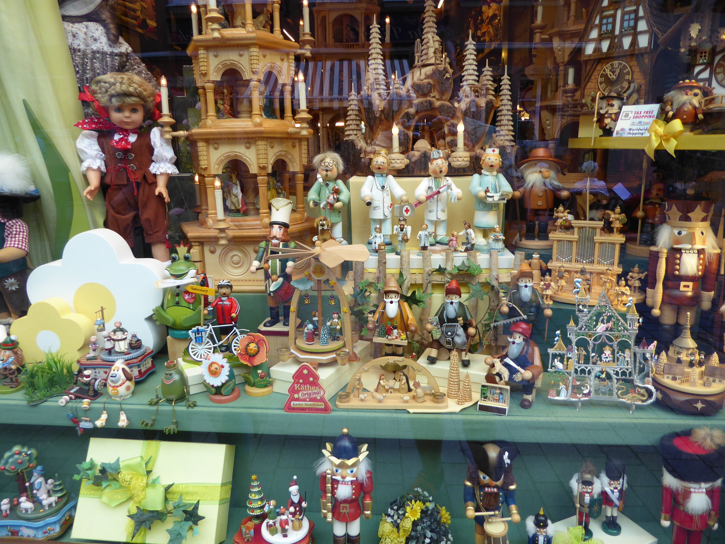 Toy store window in Rothenburg.