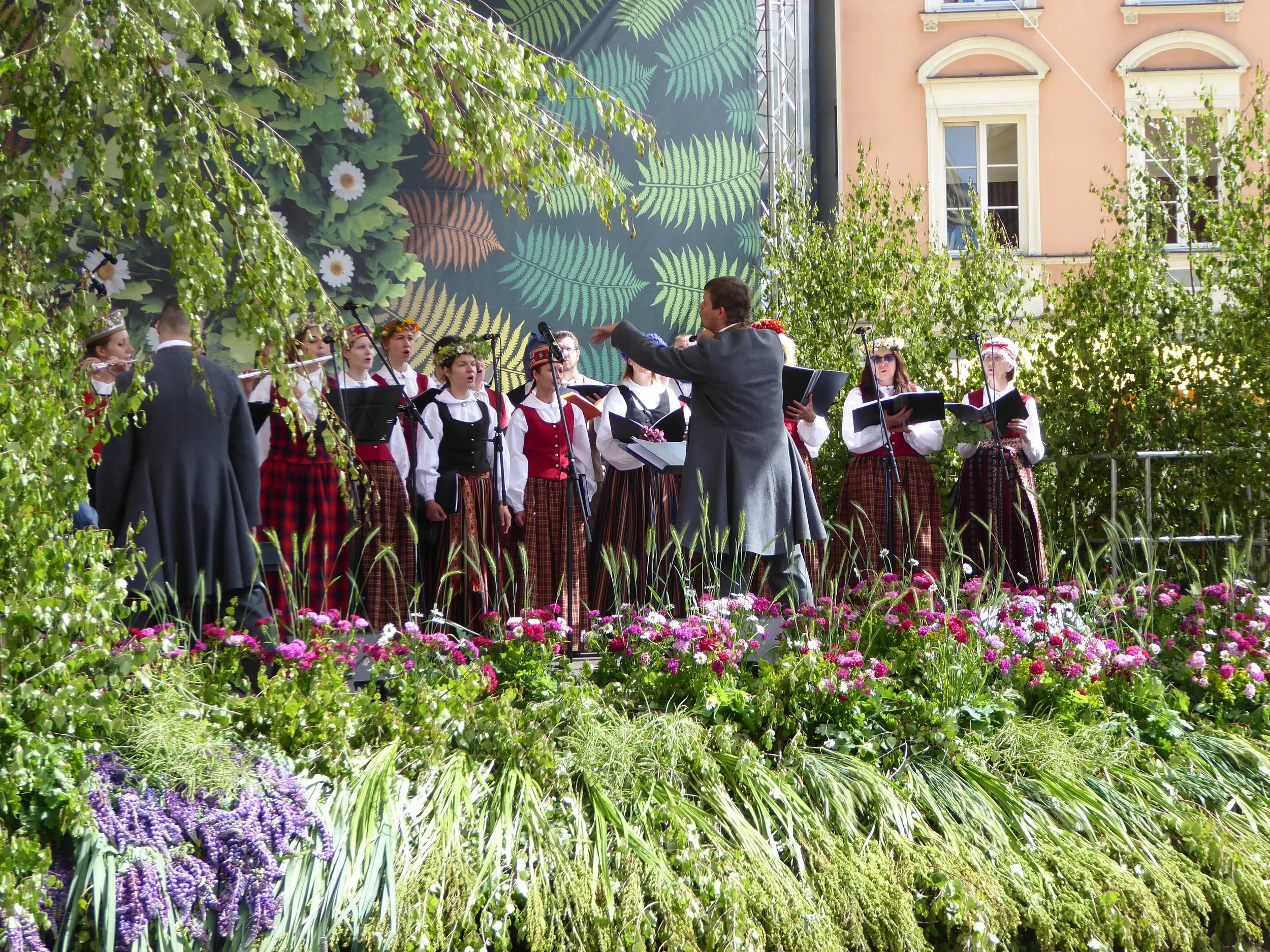 The longest day of the year is celebrated in Riga Latvia with performances by many choral groups.