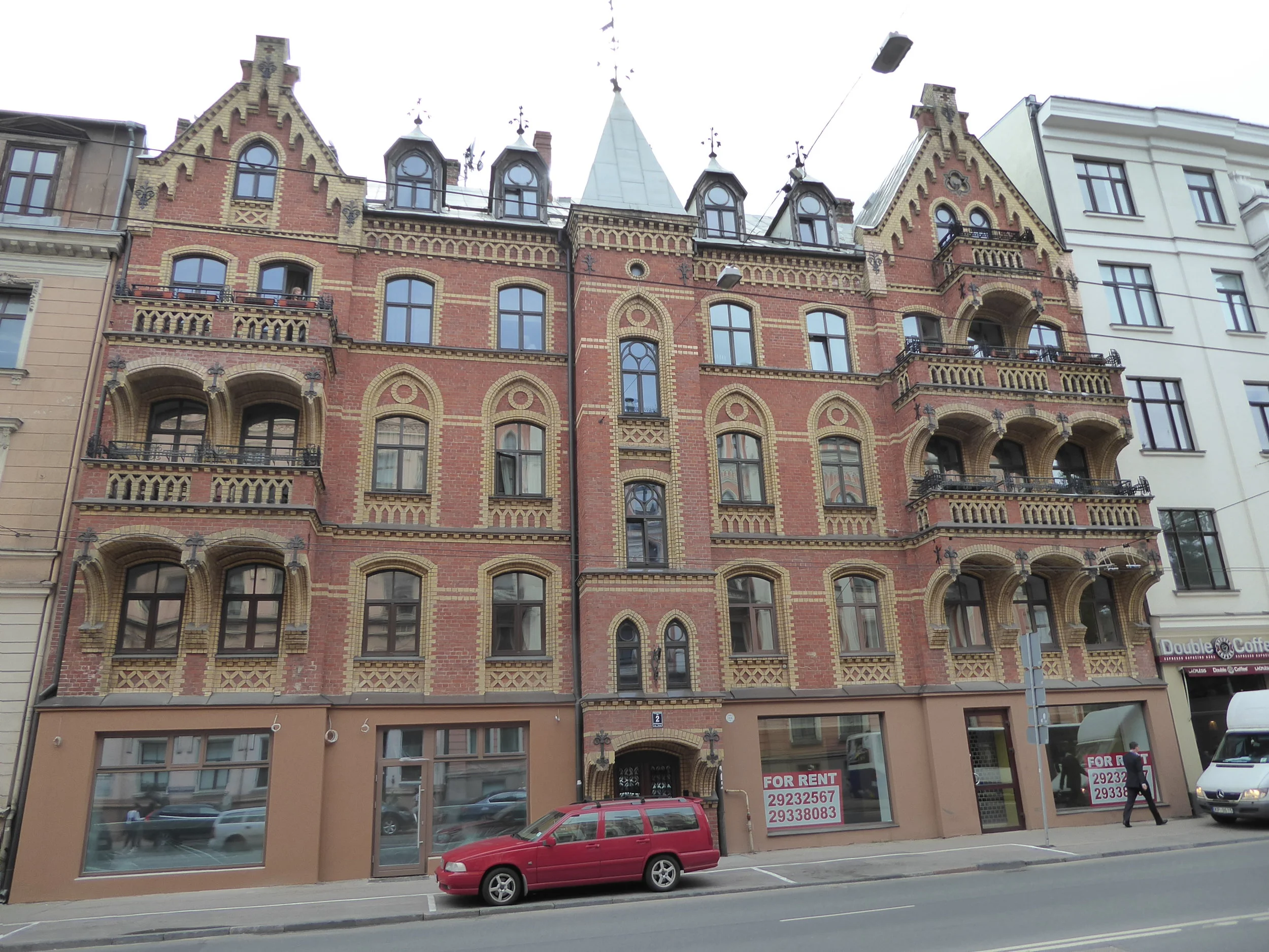 A morning walking tour takes us past these art nouveau style buildings in Riga.