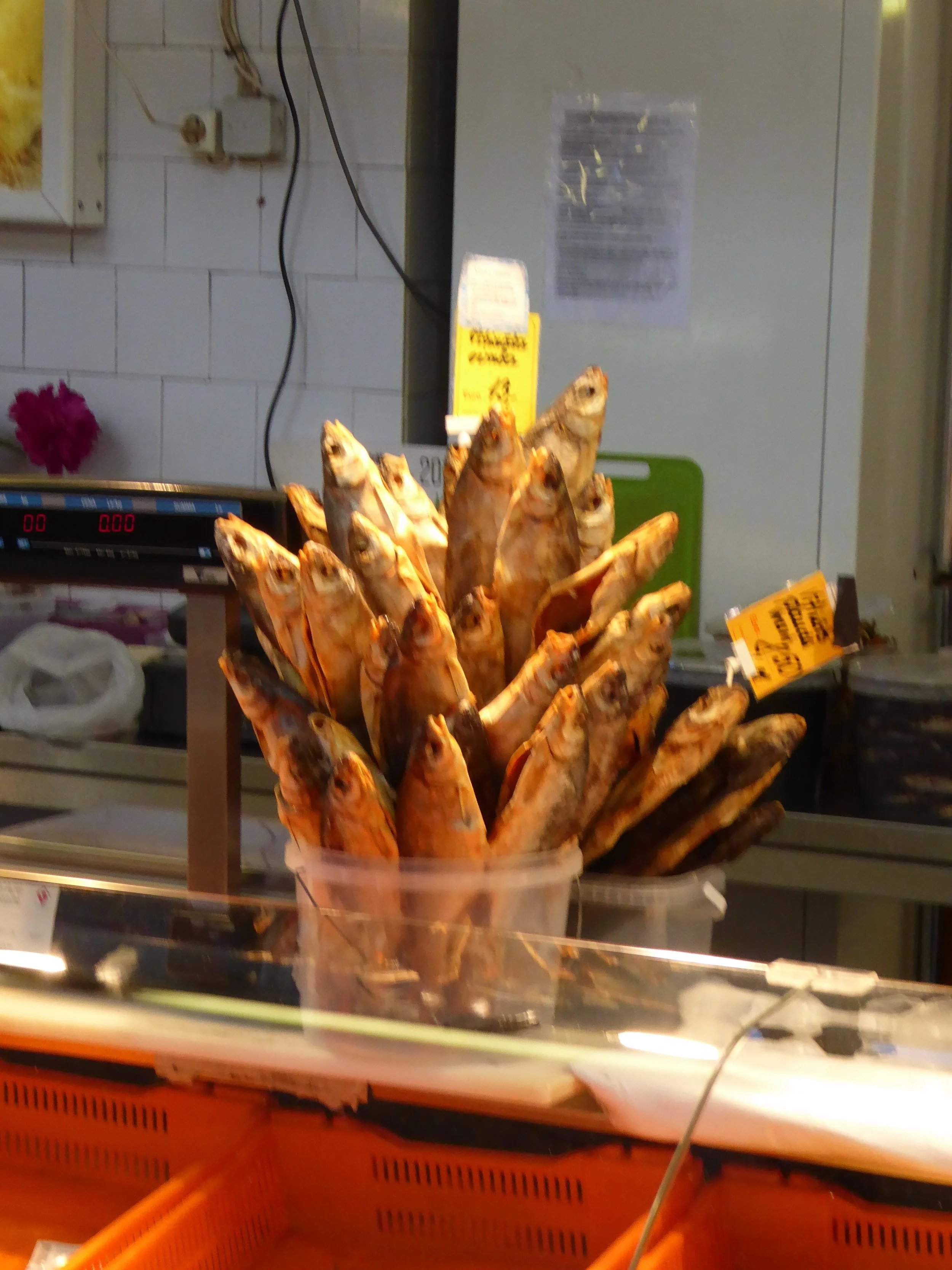 Buyer beware when you order the fish sticks at the public market.