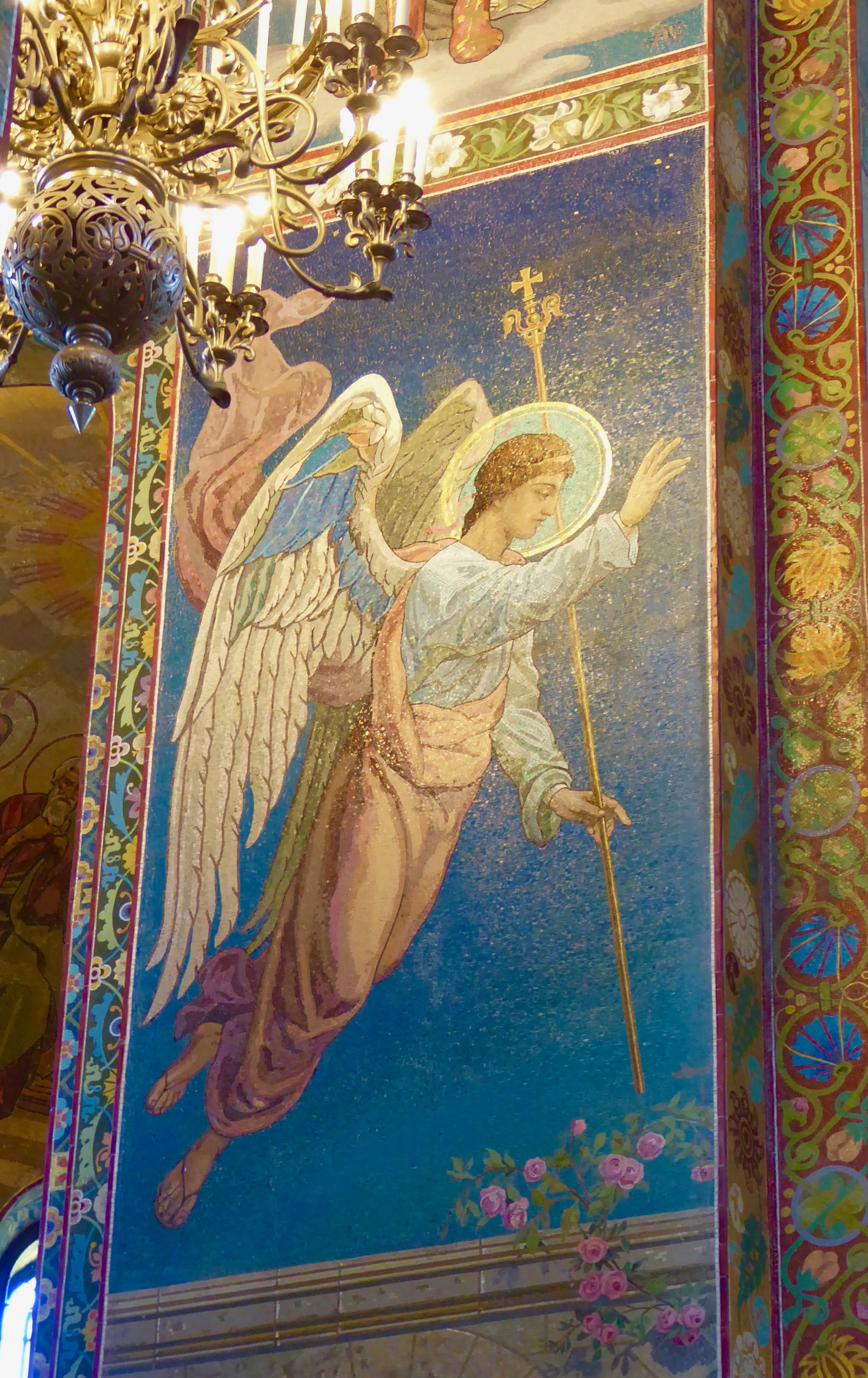 Since it gets so cold in Saint Petersburg, paintings are not such a good bet compared to mosaics, which wear much better.