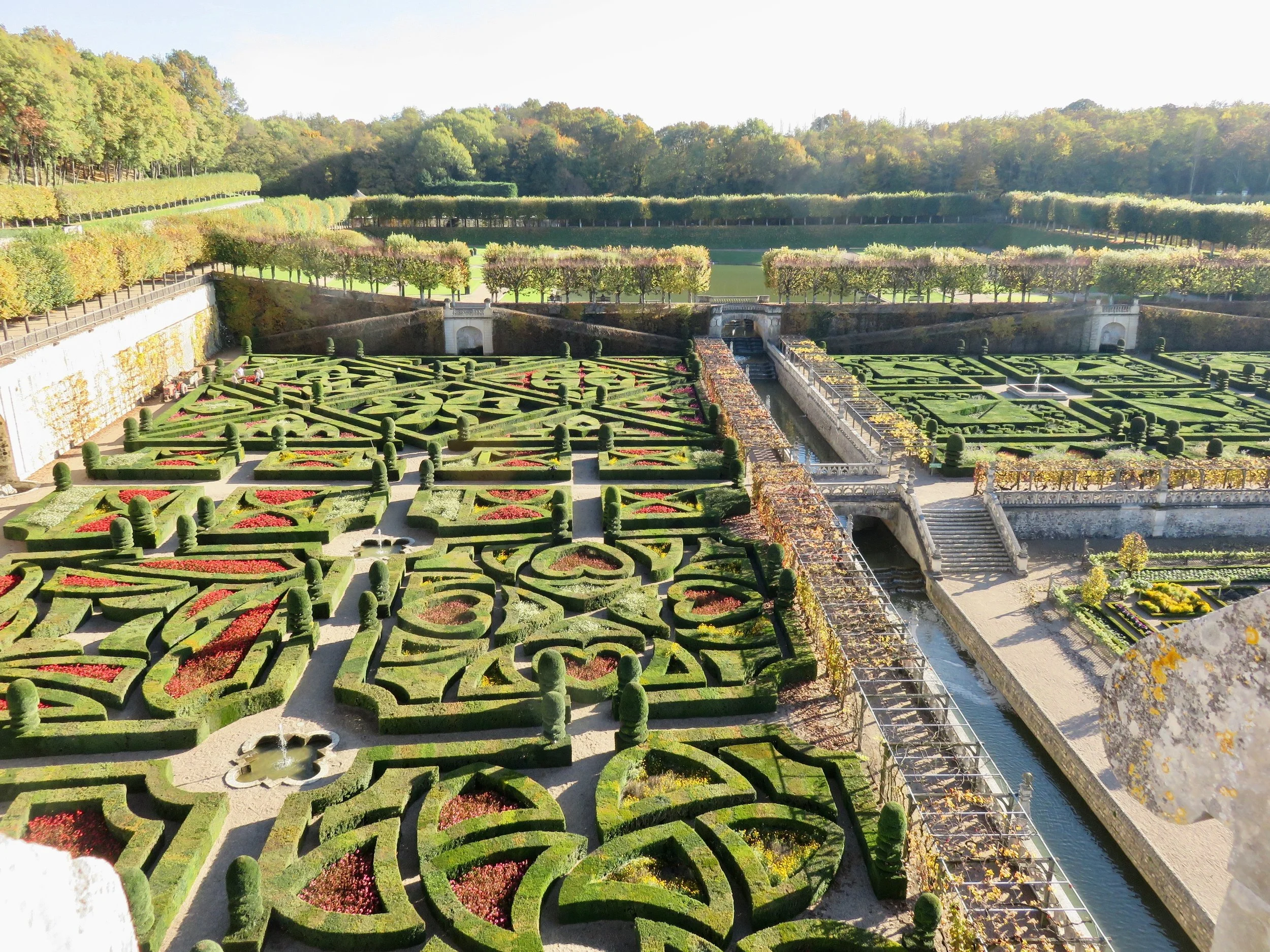 These wild gardens at Château De Villandry go on and on. They also include several vegatable gardens.