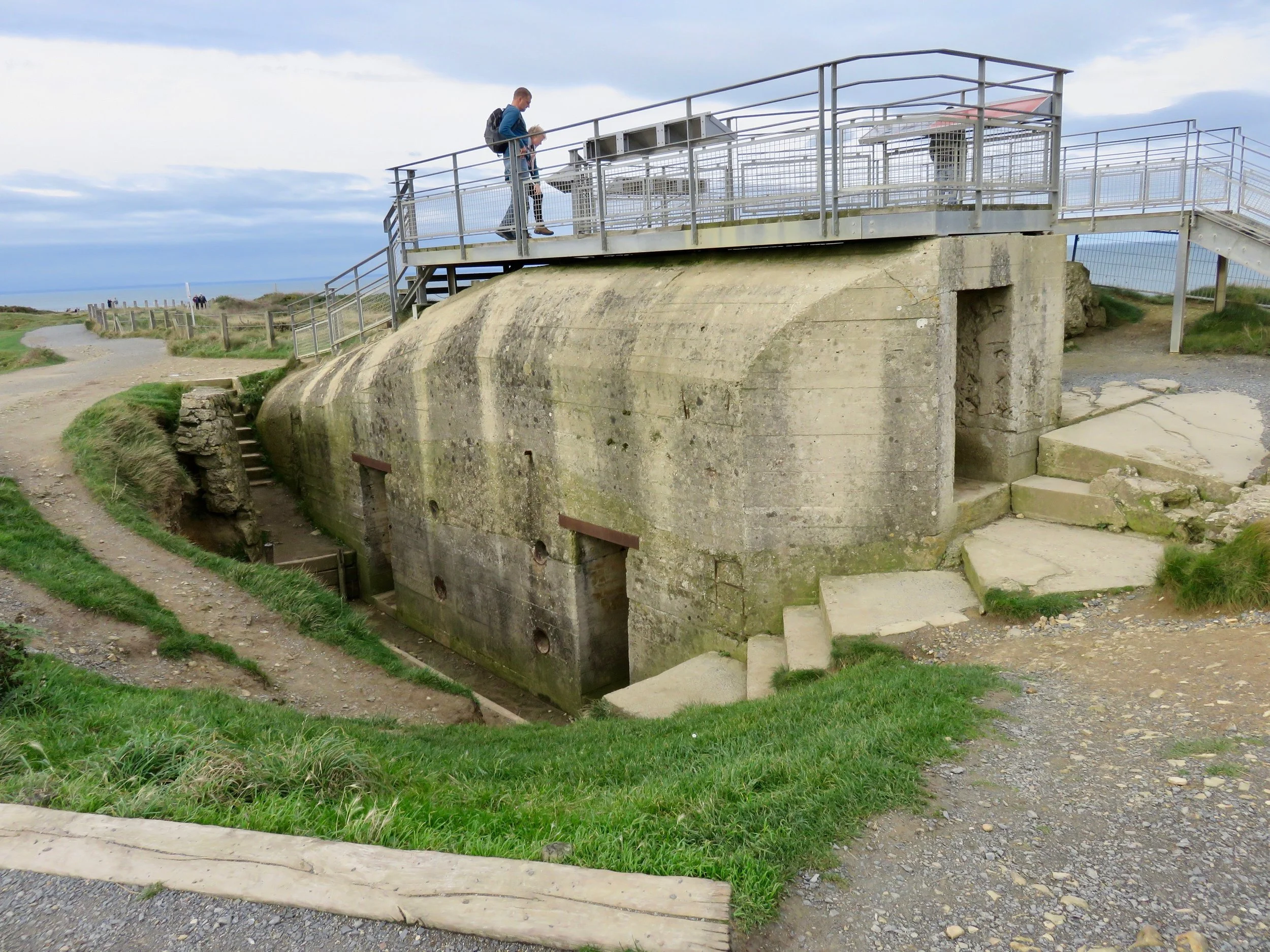 Remnants of German artillery bunkers are everywhere.