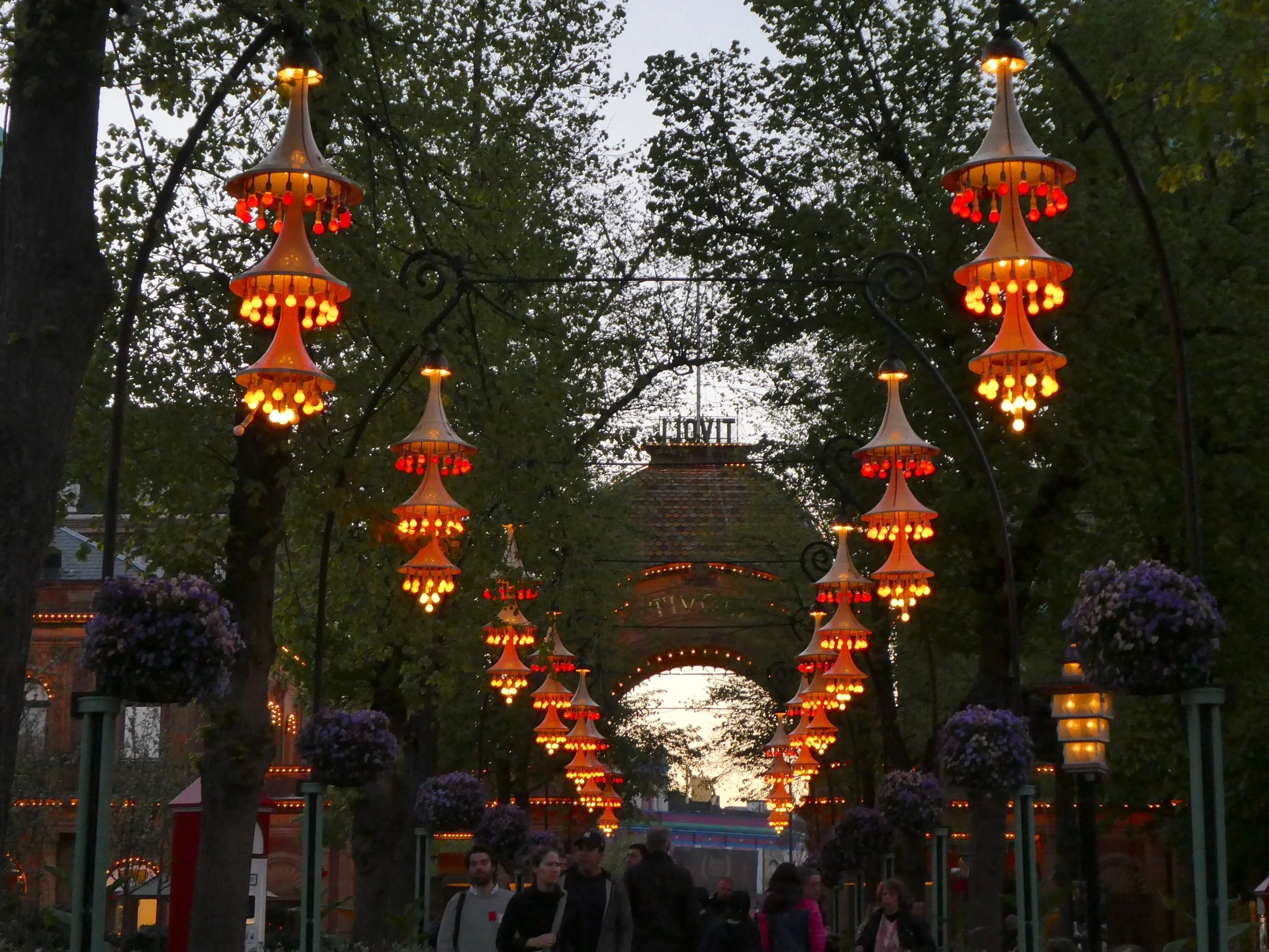 Tivoli becomes magical at night when the lights come on.
