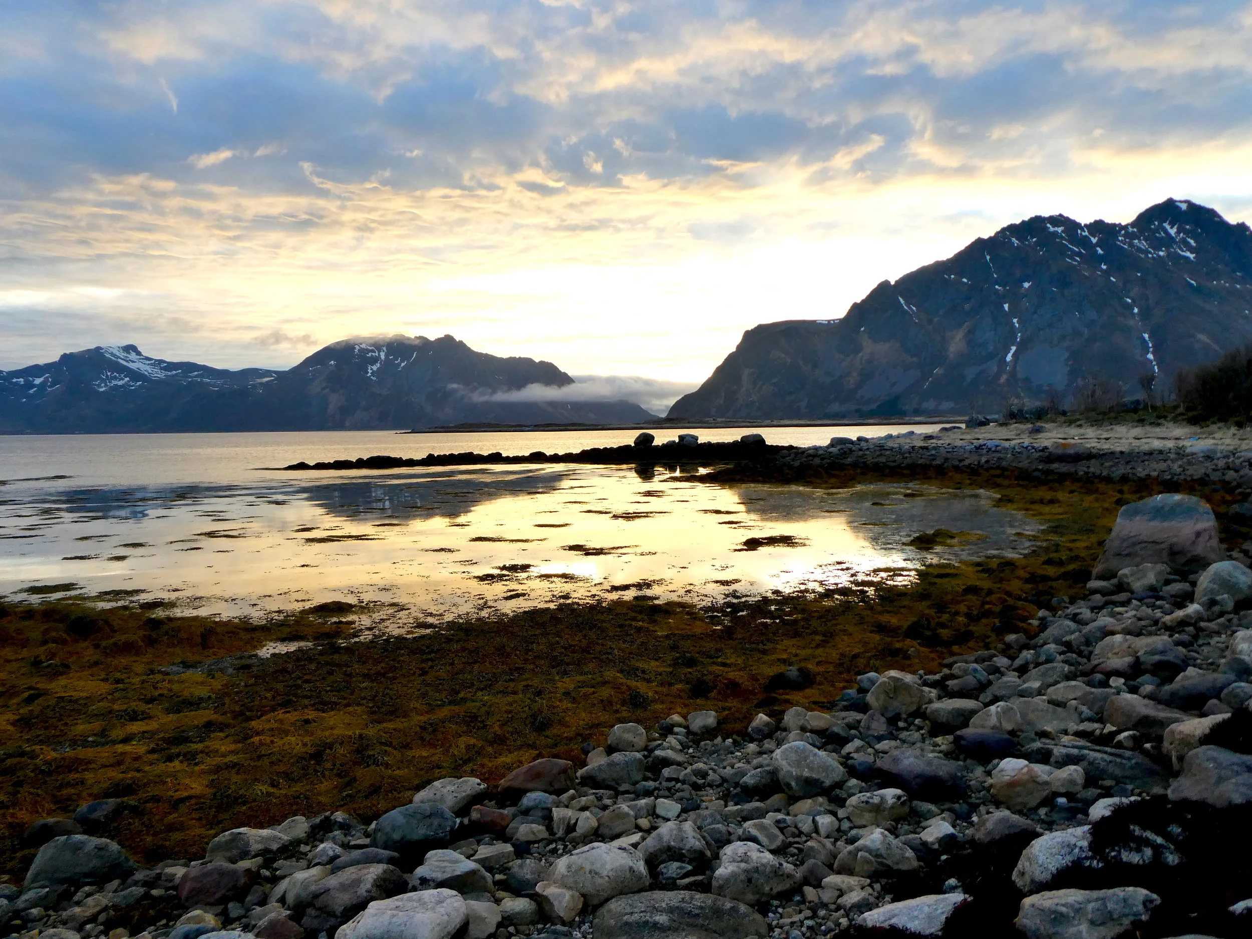 Nighttime on the Lofoten Islands.