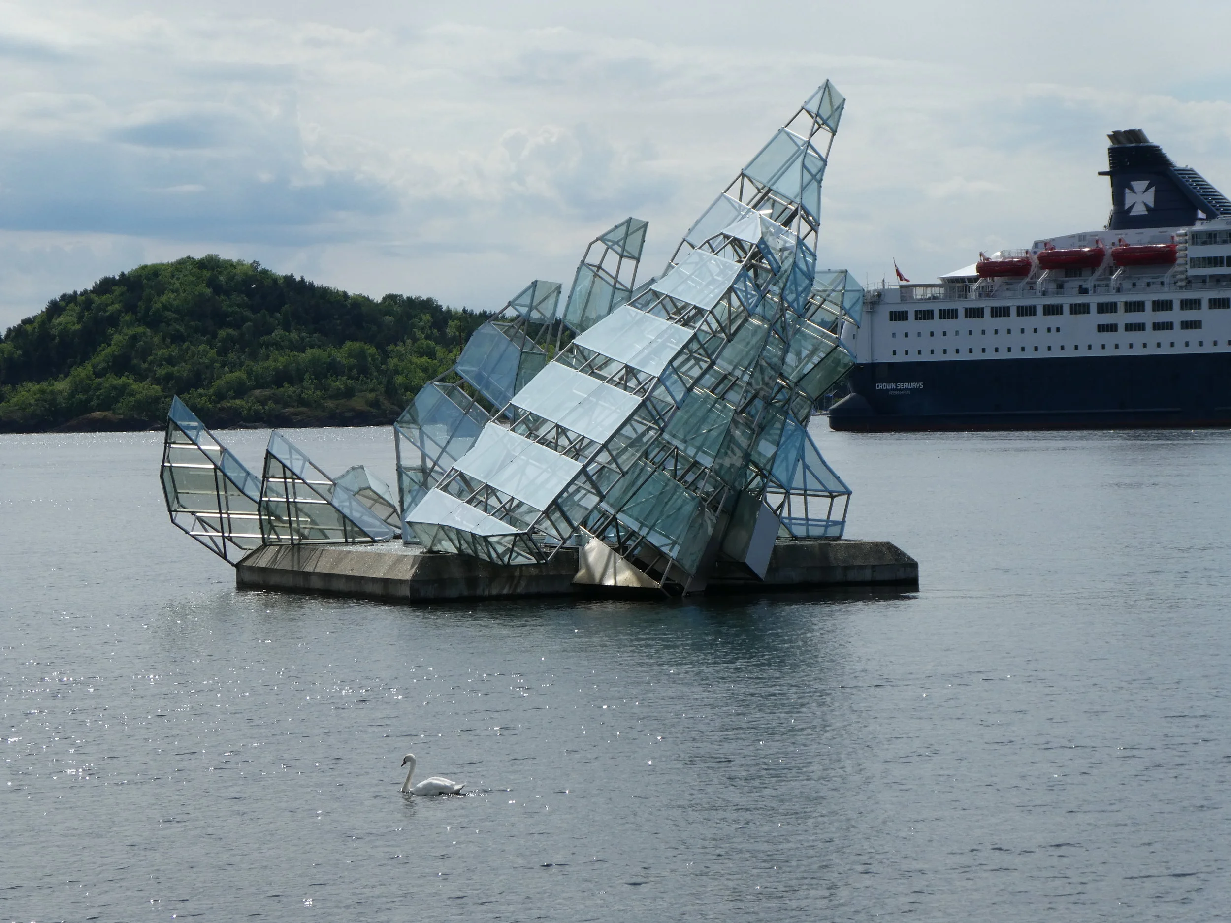 Sculpture in the harbor.