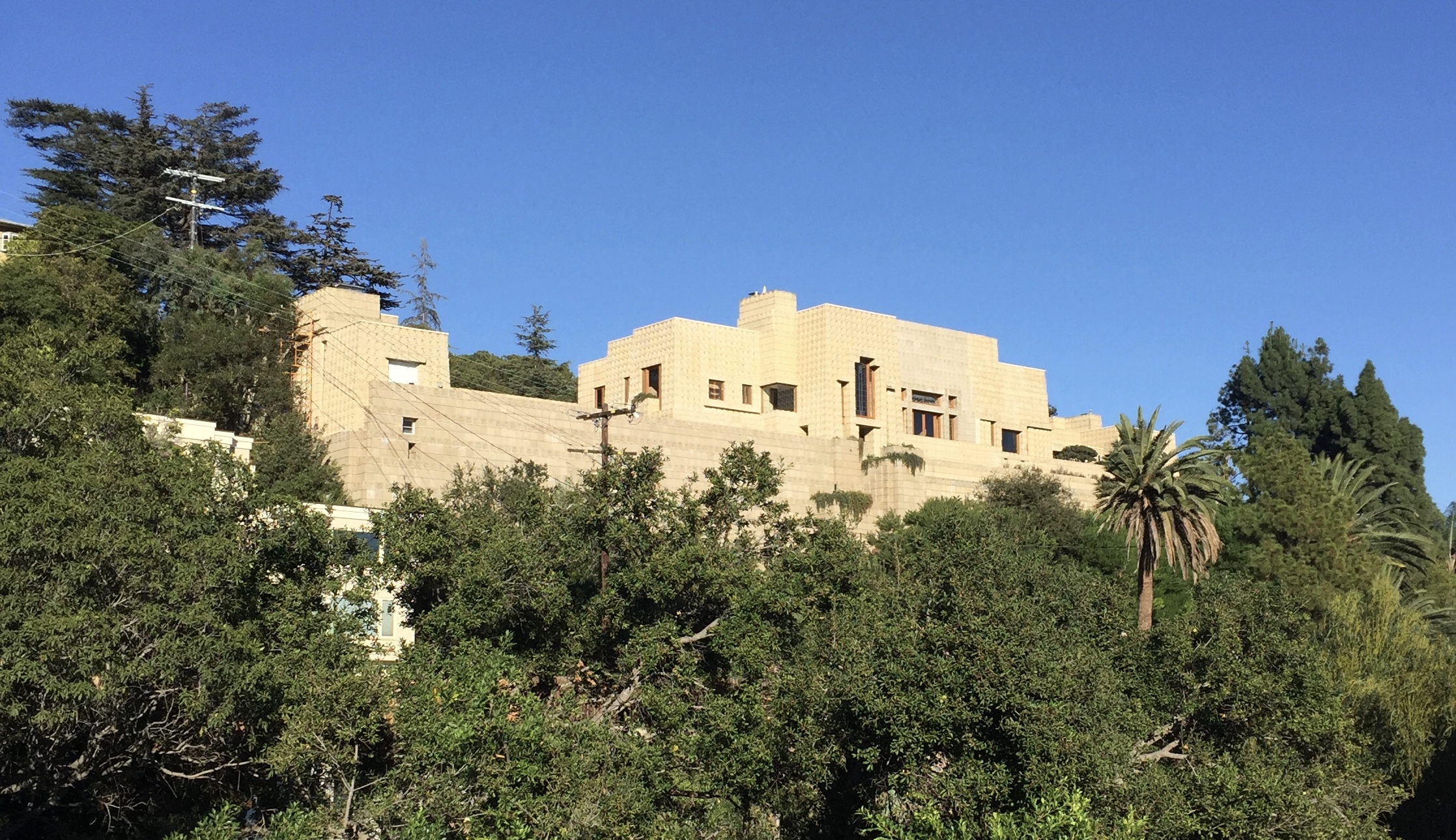 The Ennis House, one of Wright's textile block houses in Los Angeles.
