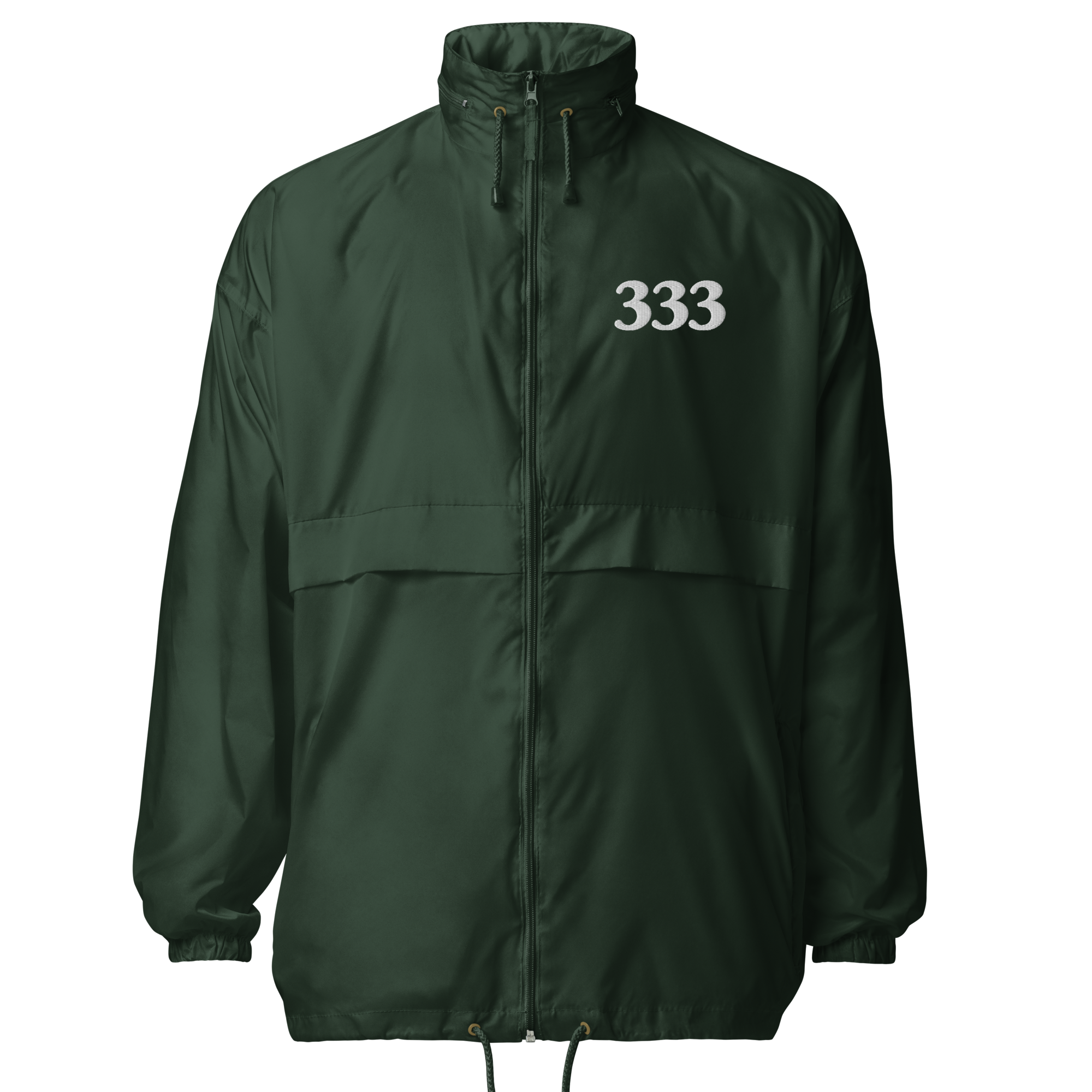 basic-unisex-windbreaker-forest-green-front-6963488277c52.png