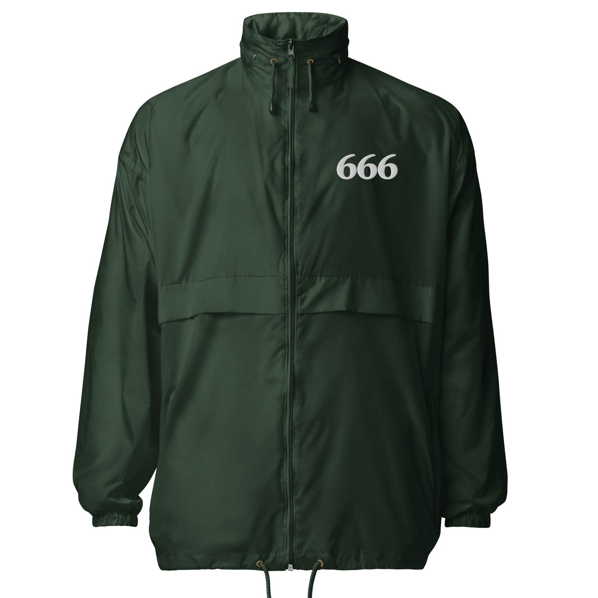 basic-unisex-windbreaker-forest-green-front-69657dbcbfb25.png
