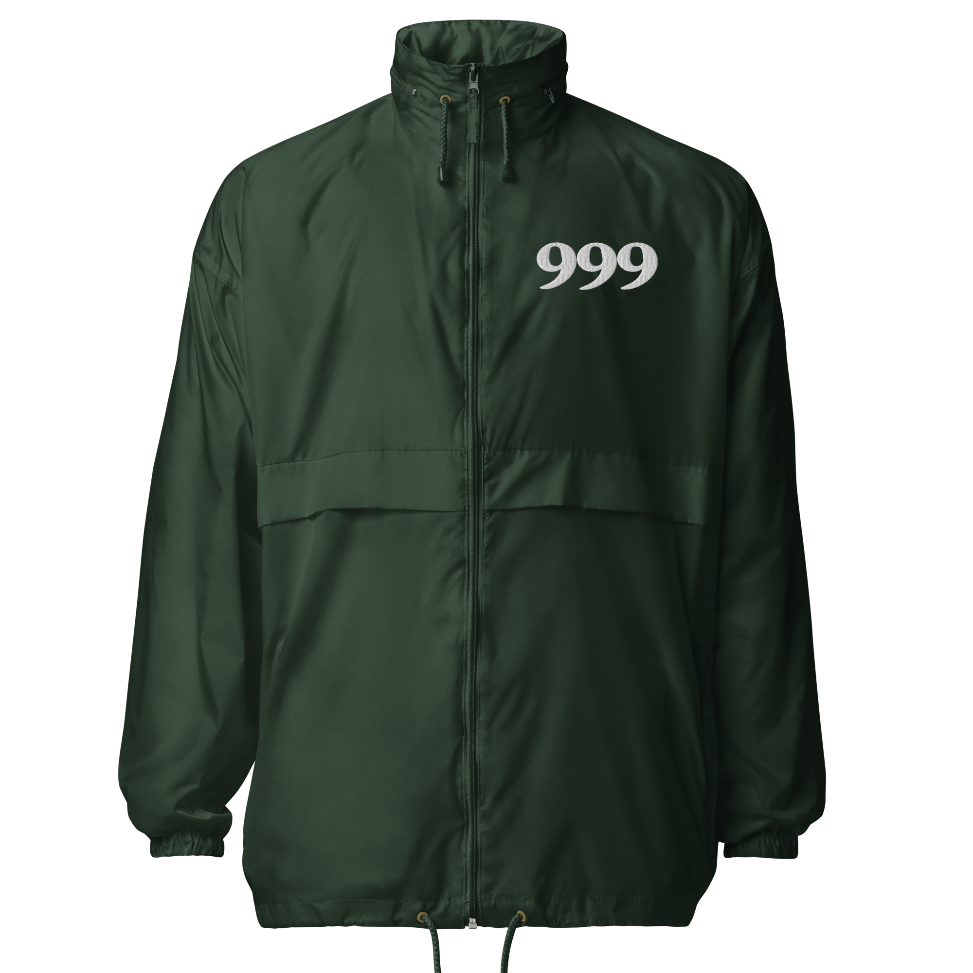 basic-unisex-windbreaker-forest-green-front-69671b7c3cb8c.png