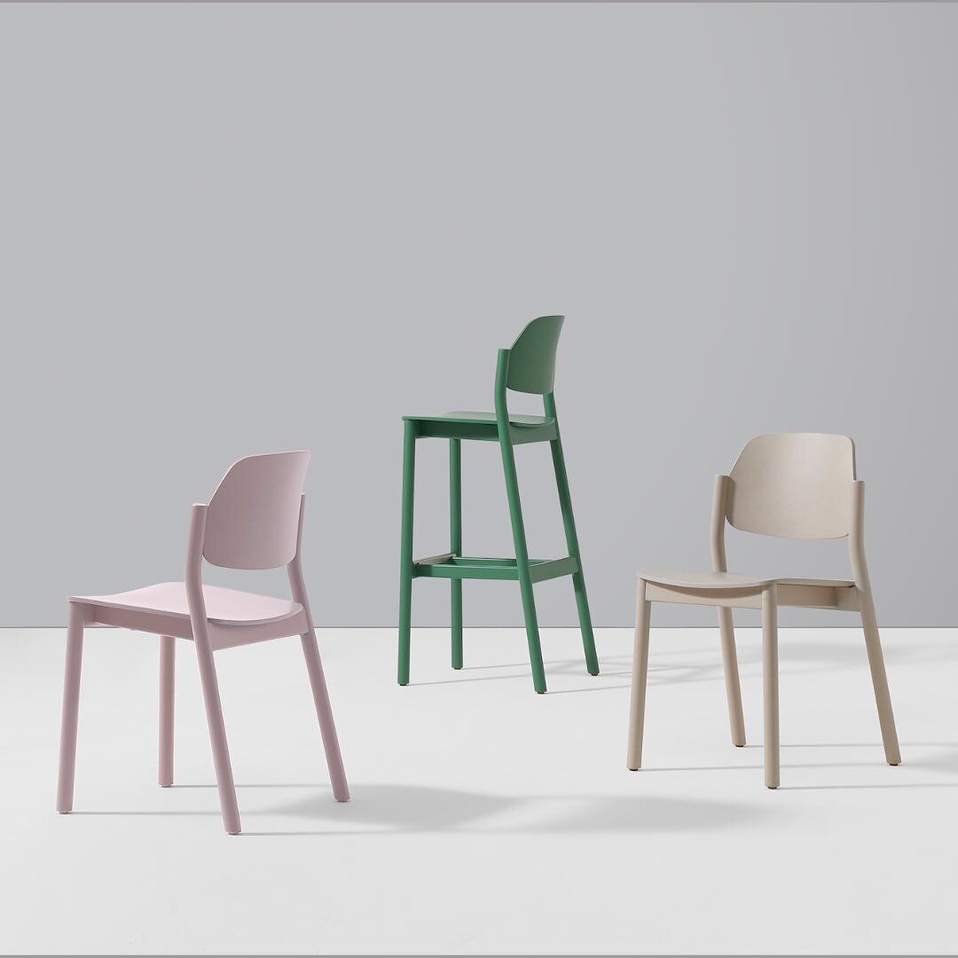 Today we're highlighting Memo Furniture's April Collection 🤍
 
The April Collection focuses on the most important characteristics of the design direction and strips the rest away to create a collection of simple side chairs and stools that have a ca