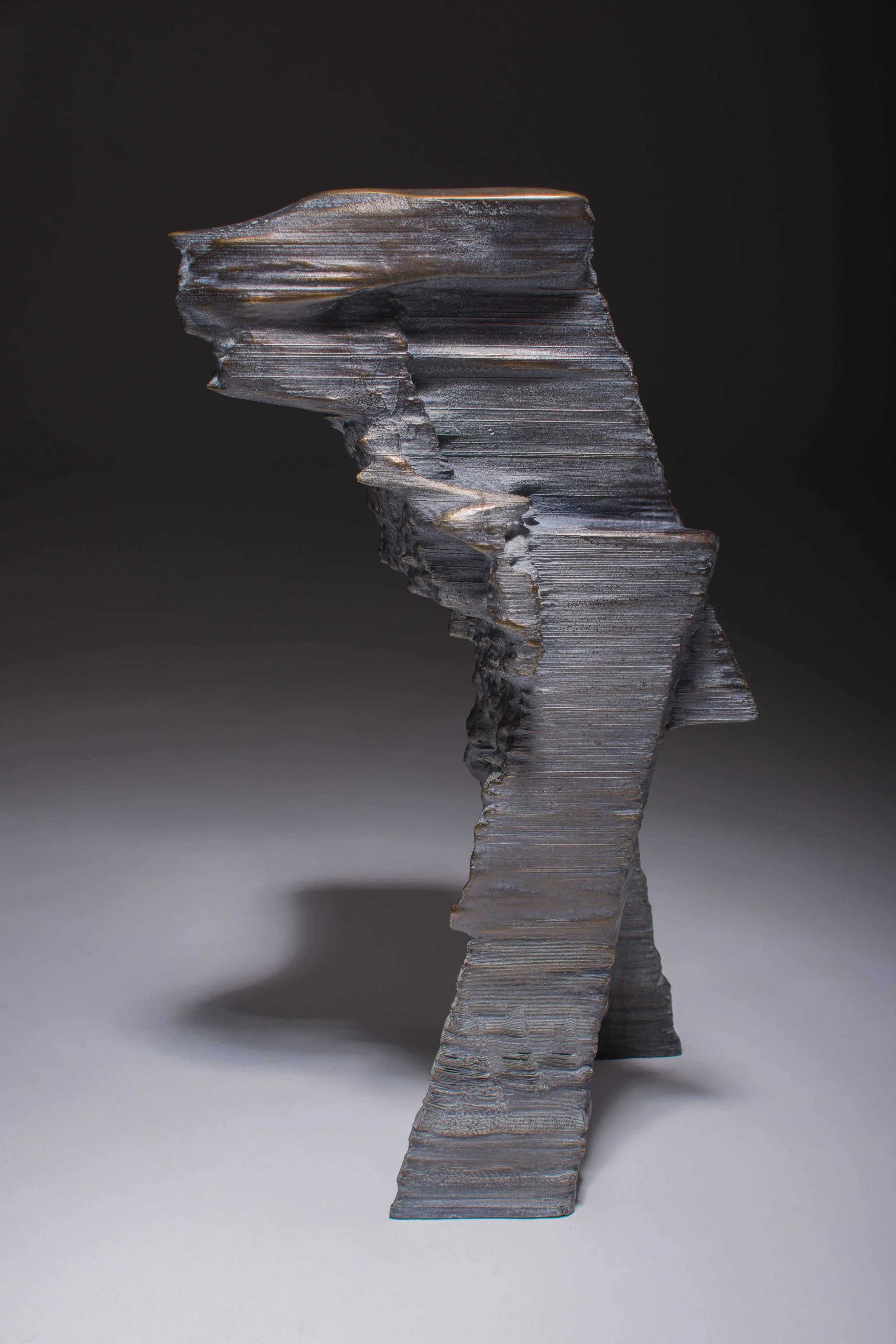 Francis Fox combines digital processes with traditional metal casting techniques to create engaging forms in bronze and aluminum.