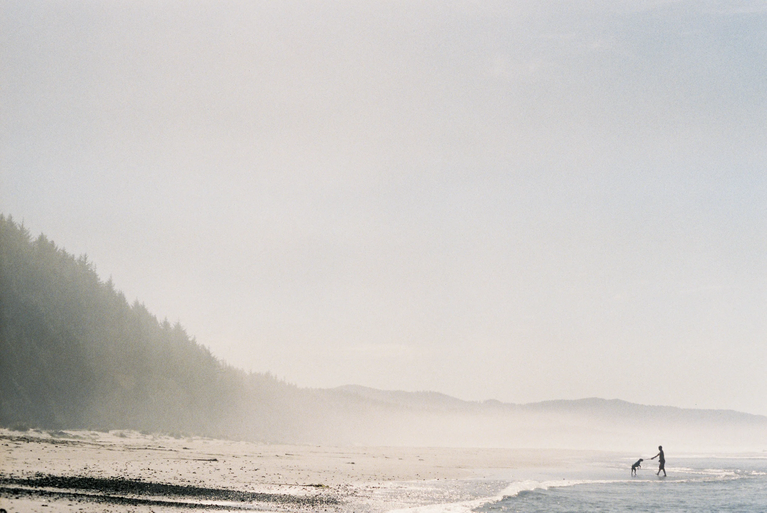 Secluded beach, part of the Oregon Coast Trail near Cape Lookout, OR