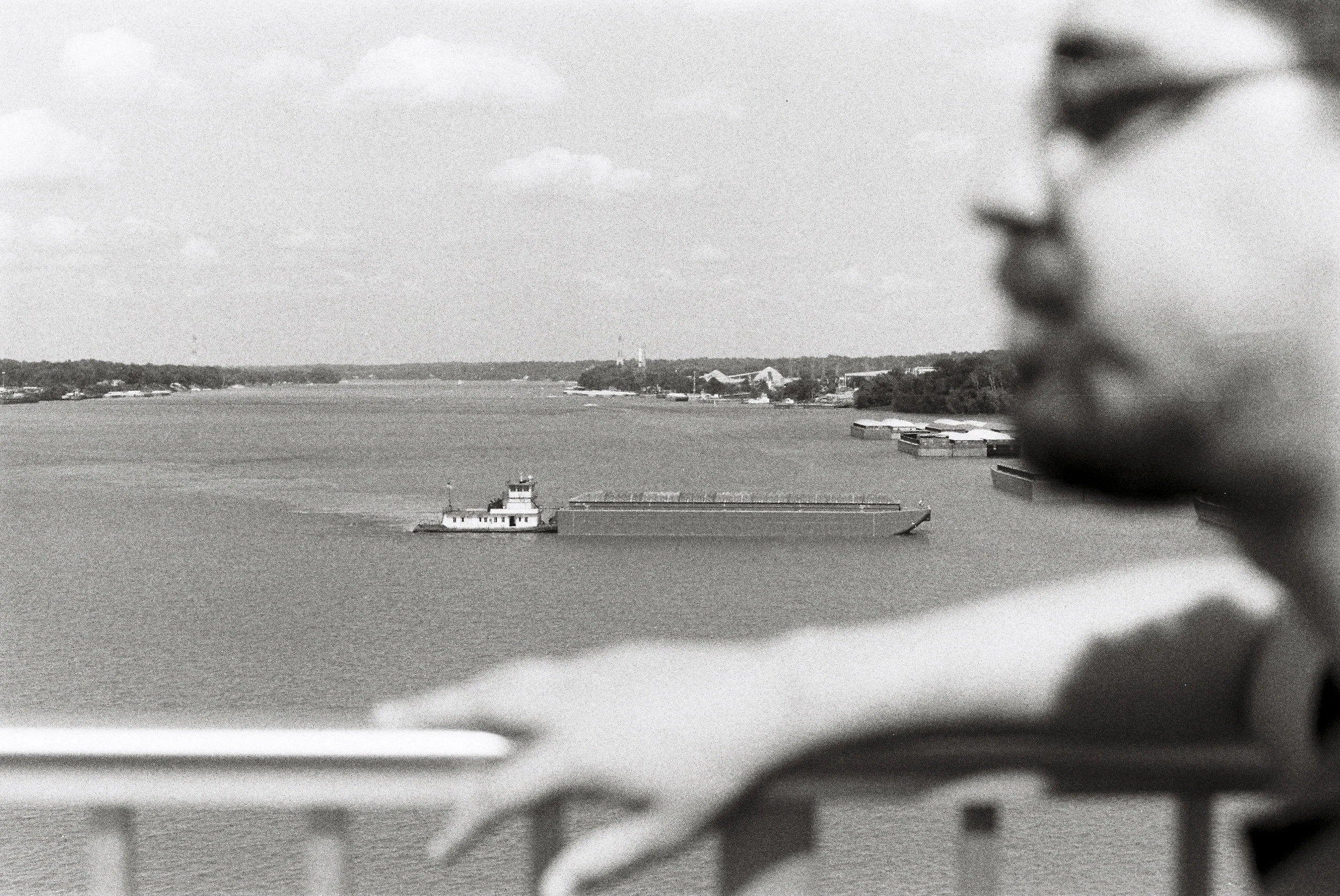 Evan relaxes on the Big Four Bridge in Louisville, Ky.