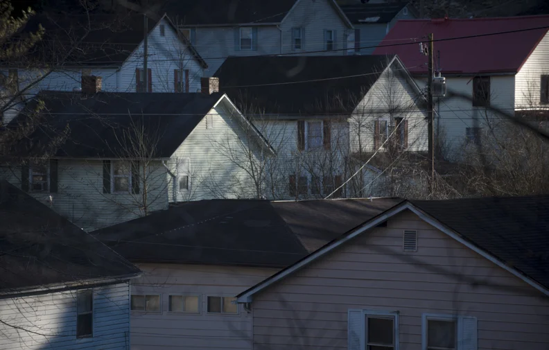  Rows of homes in Jenkins, KY. 
