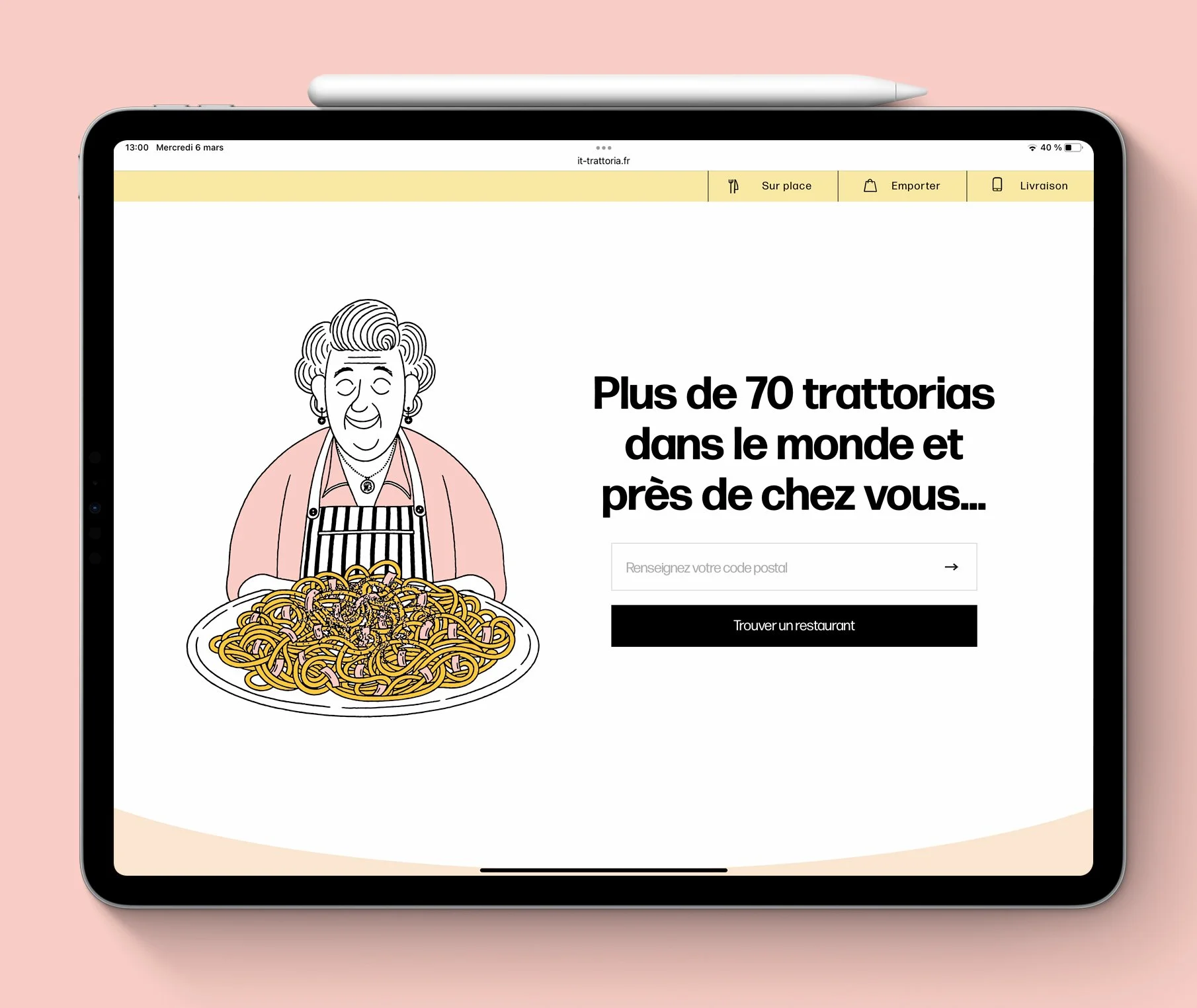 Italian Trattoria - Food Life Pasta Mama - IPAD - Arnaud Boutin
