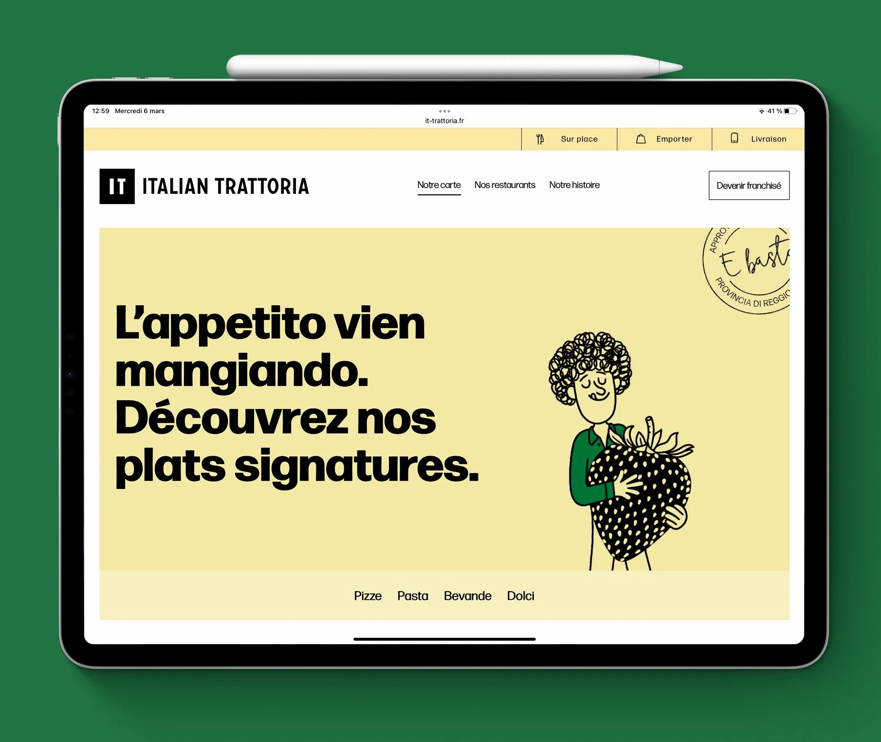 Italian Trattoria - Food Life Style - IPAD - Arnaud Boutin