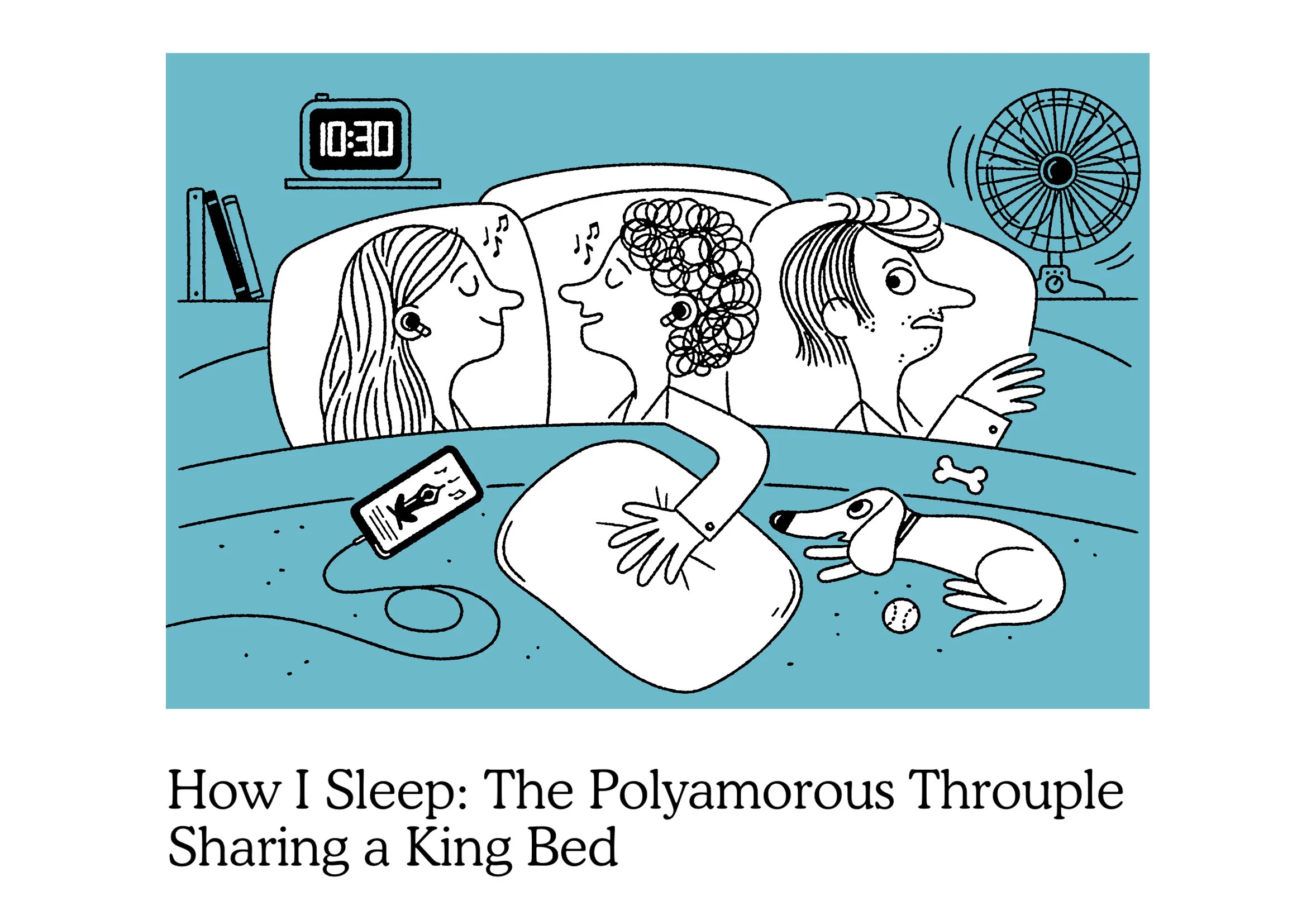 NYMAG - POLYAMOROUS BED - SLEEP - ILLUSTRATION - ARNAUD BOUTIN
