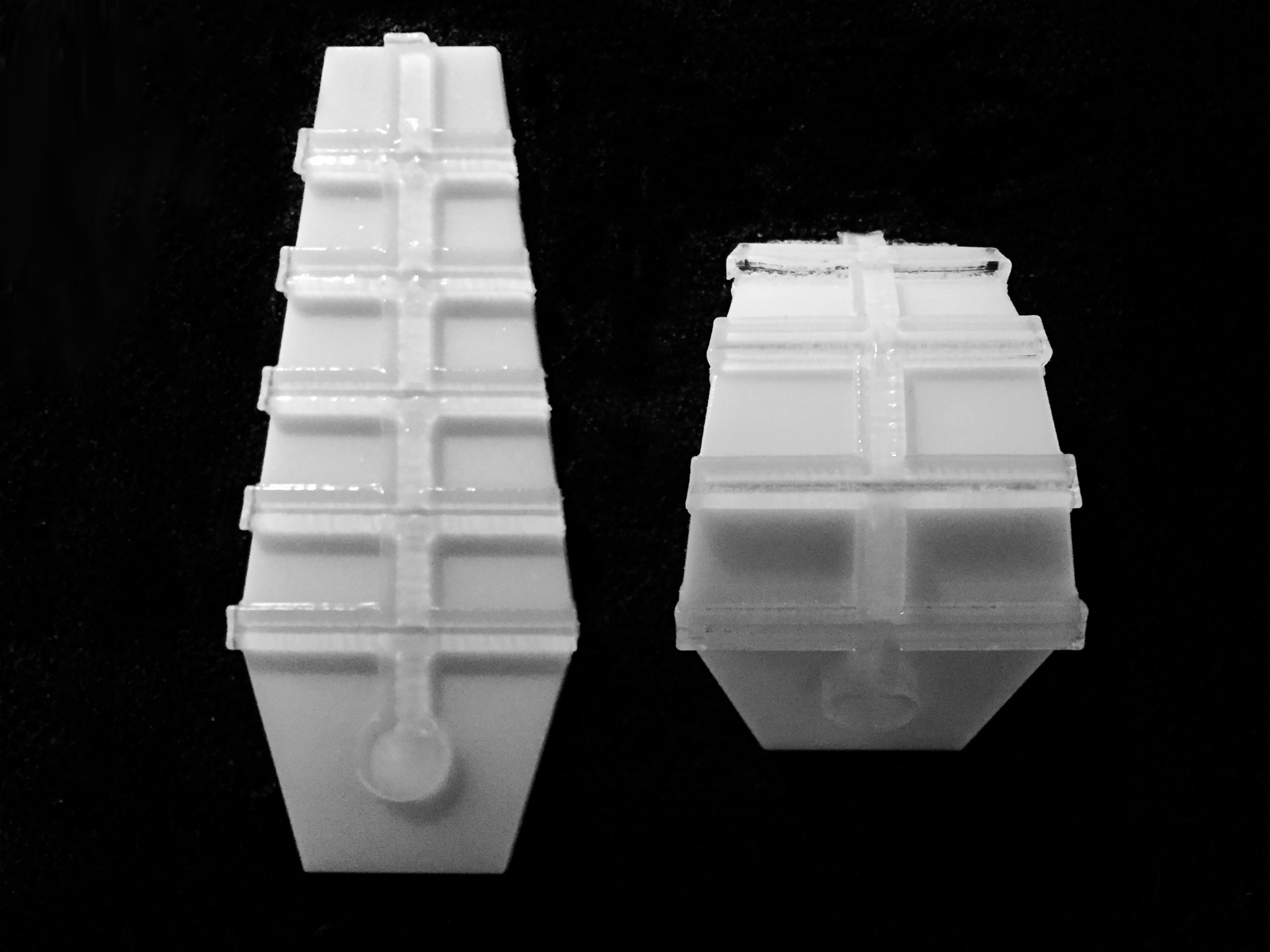 3D printed swellable polymer fins