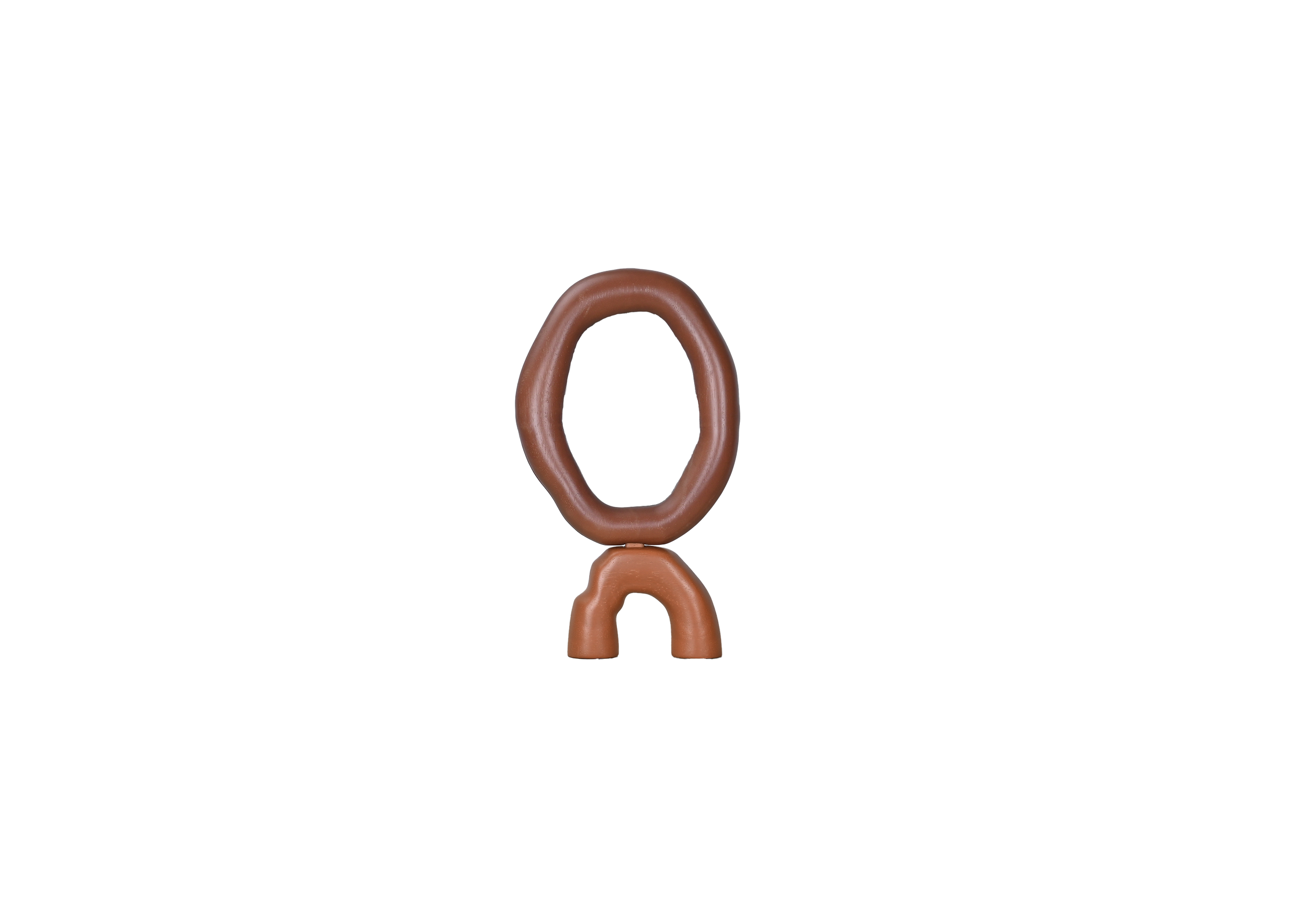 Oval Clay Photo Frame in Wood
