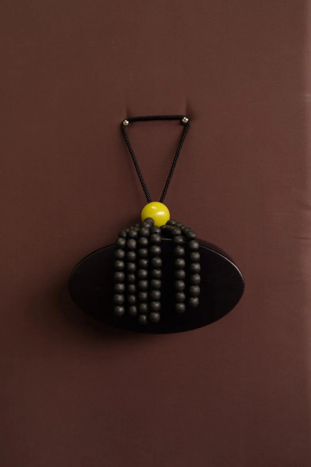 Tassel Powder Bag in Black