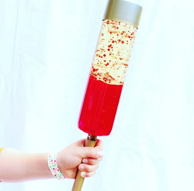 Bubbling Olympic torch by The Blue Barn