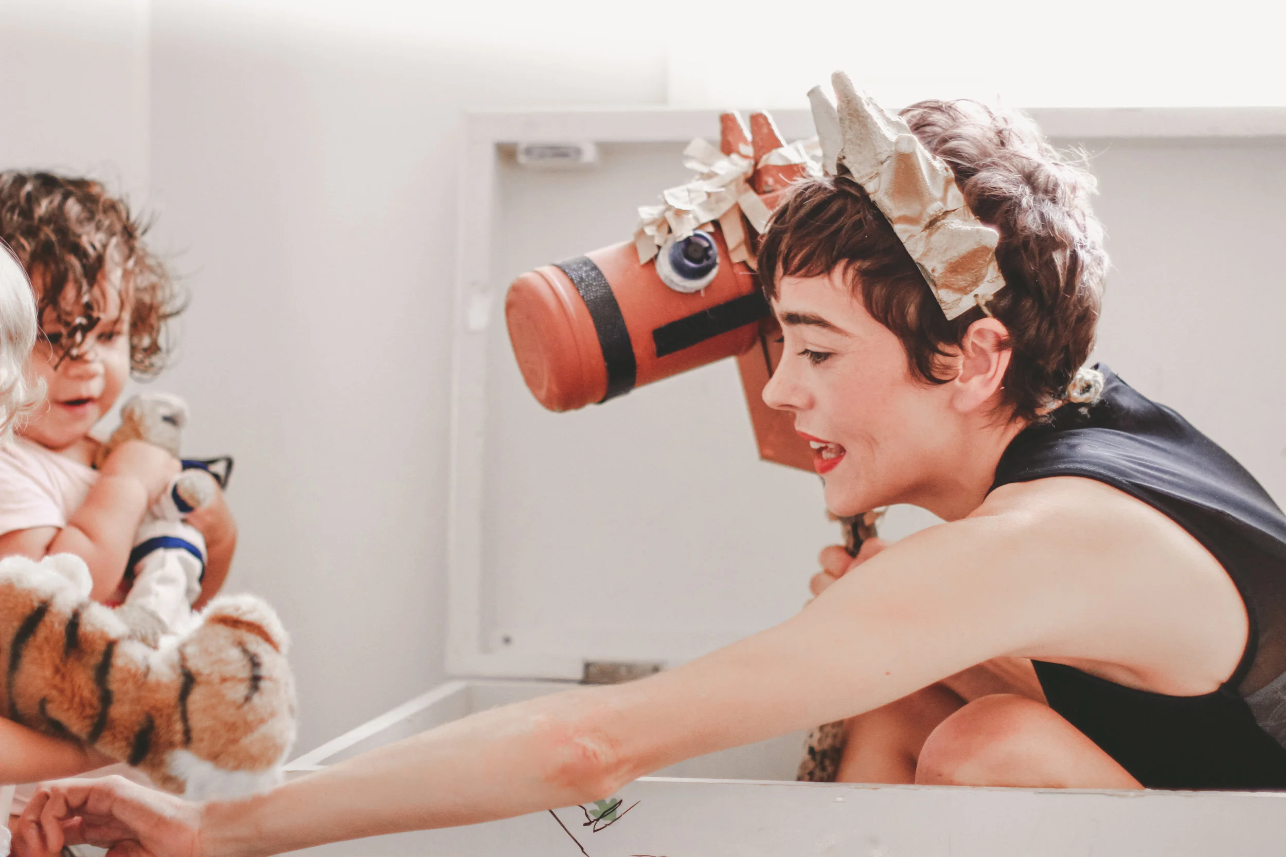 In My Hand: Harry the Horse. On my Head: Egg Carton Crown