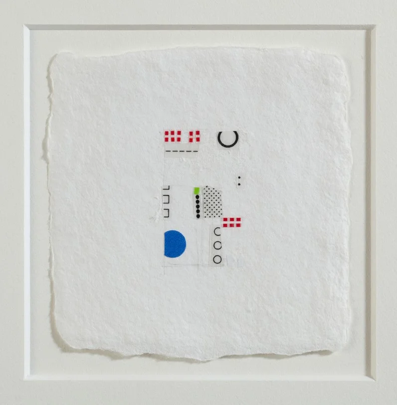 Campo , 2011, linetape on paper, 2.5 x 2.5 inches (sold)