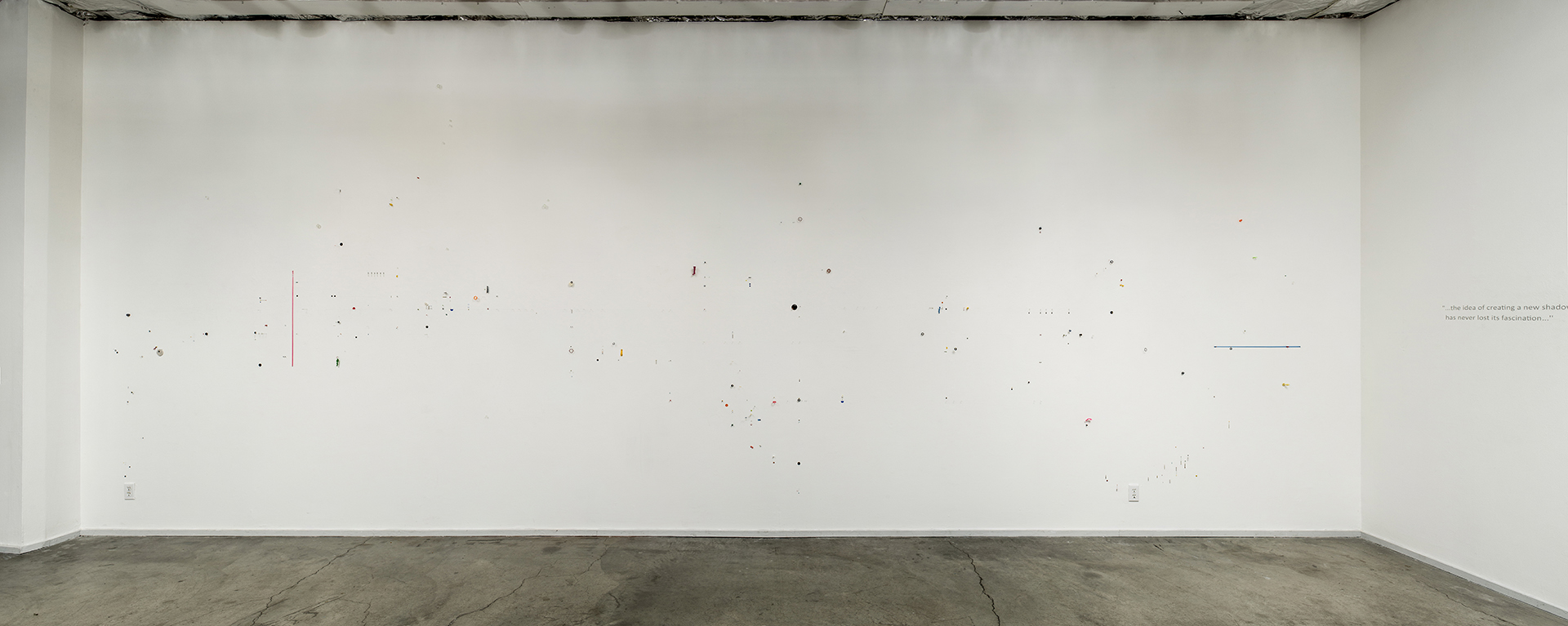 Mooring, 2013, mixed media wall installation, 10 x 31 feet