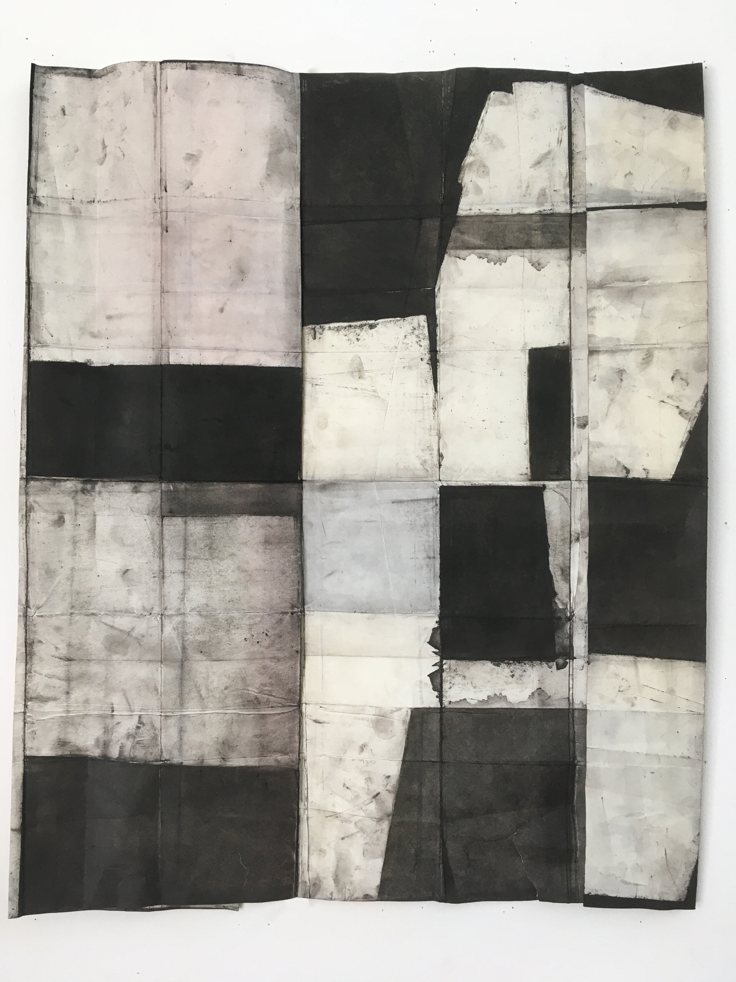  FD 21_01, 2021, charcoal and mineral oil on paper, 24 x 20 inches 